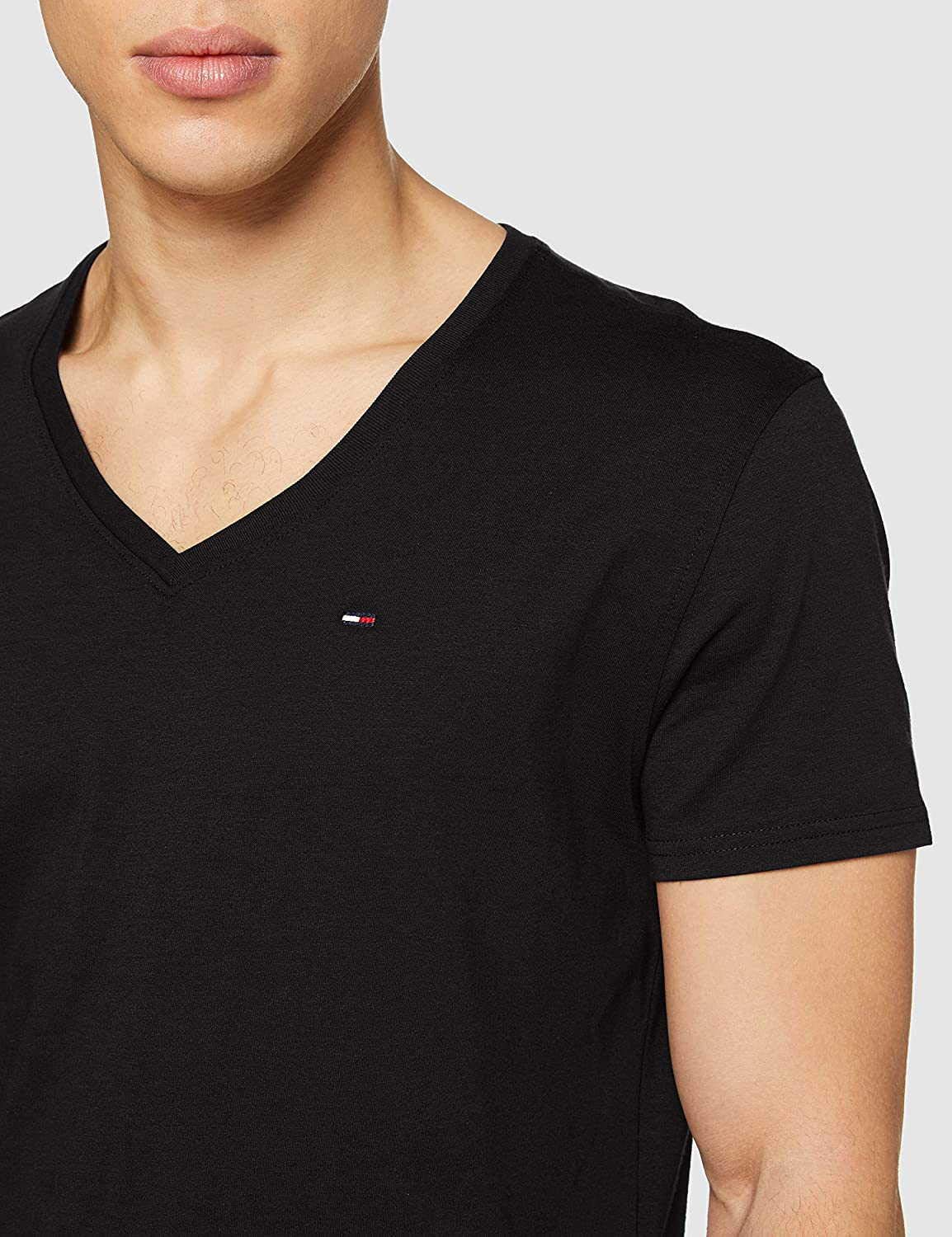 Tommy Jeans Malato Men's T-Shirts & Polo Shirts - Classic Black Cotton Casual Shirts for Everyday Wear | Perfect for Work, Weekend Outings & Street Style Fashion