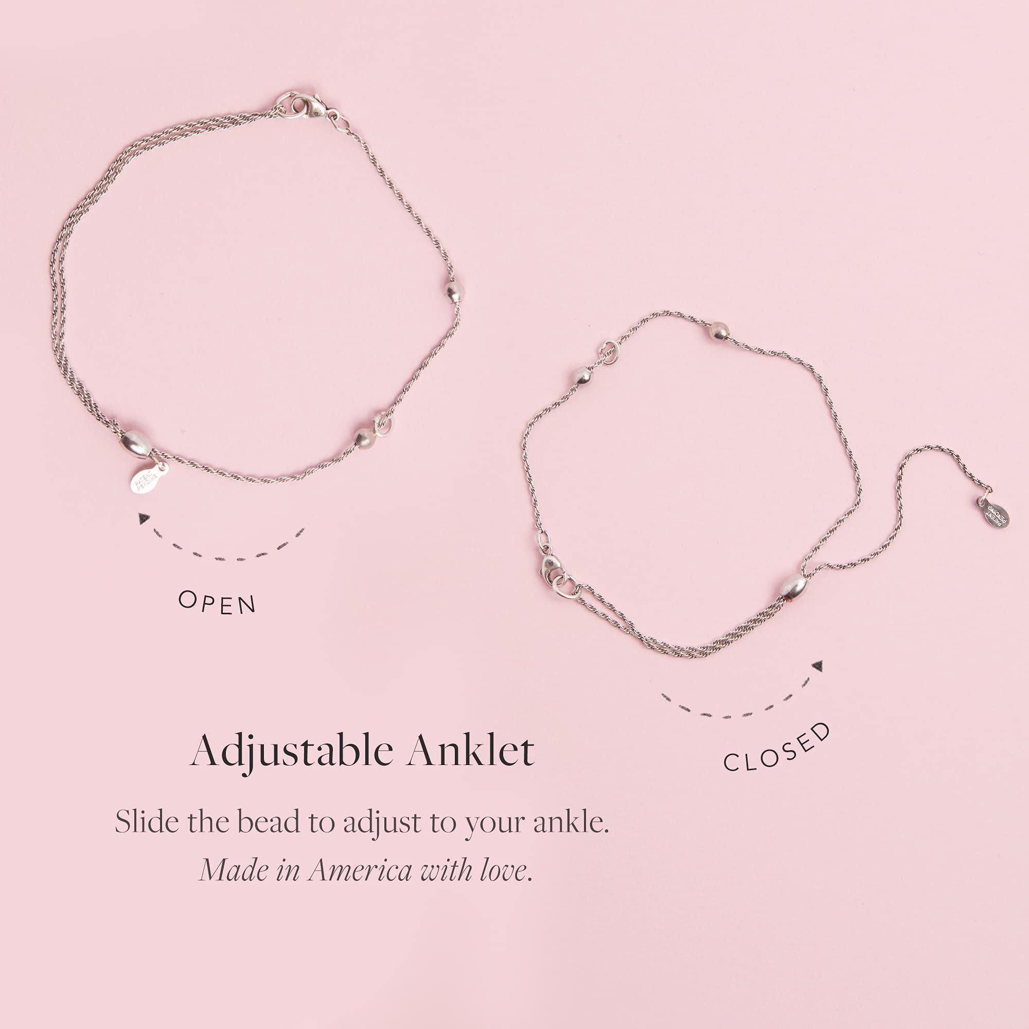 Alex and Ani Adjustable Anklet for Women - Summer Charm Bracelet, 11.5 Inch Ankle Chain - Perfect for Beach, Vacation & Boho Fashion Accessories