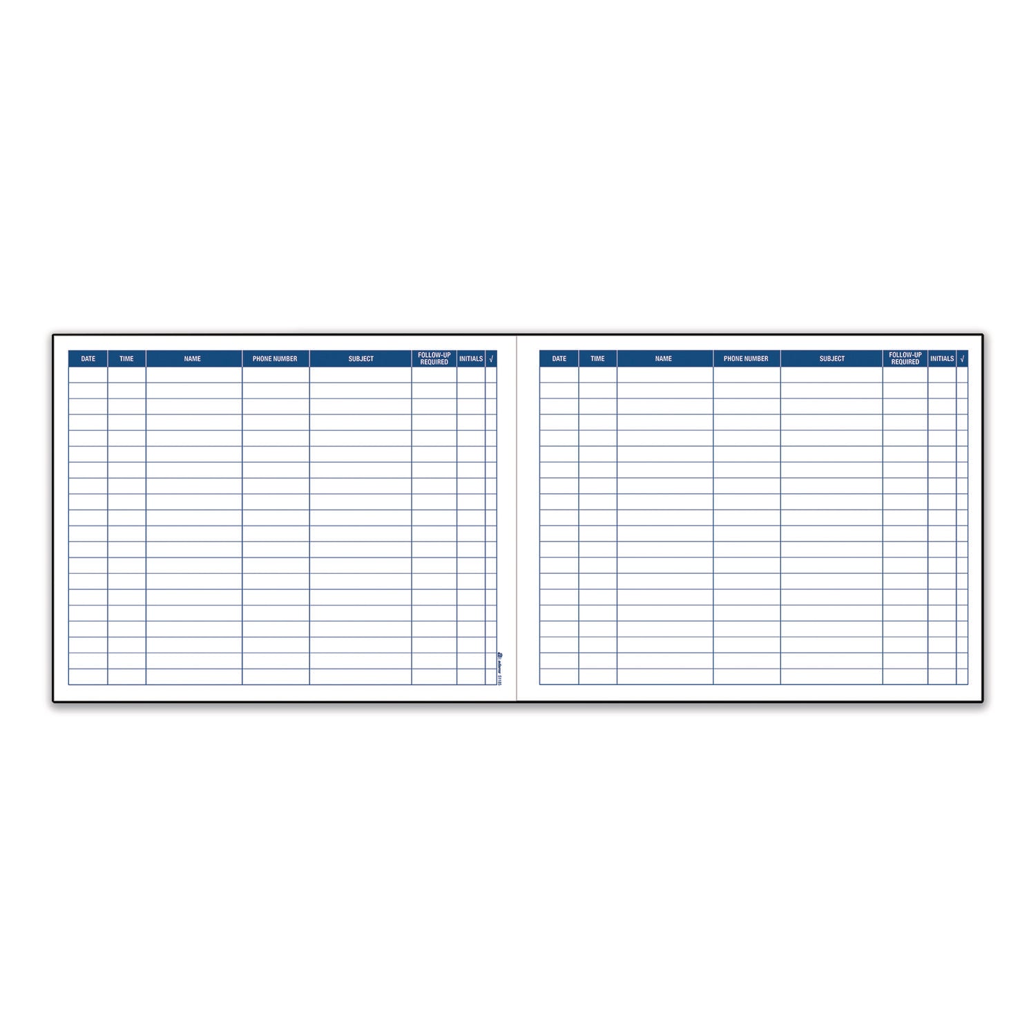 Adams® Activity Logbook - 8 Column Ledger Book with Blue/White Cover, 8.5