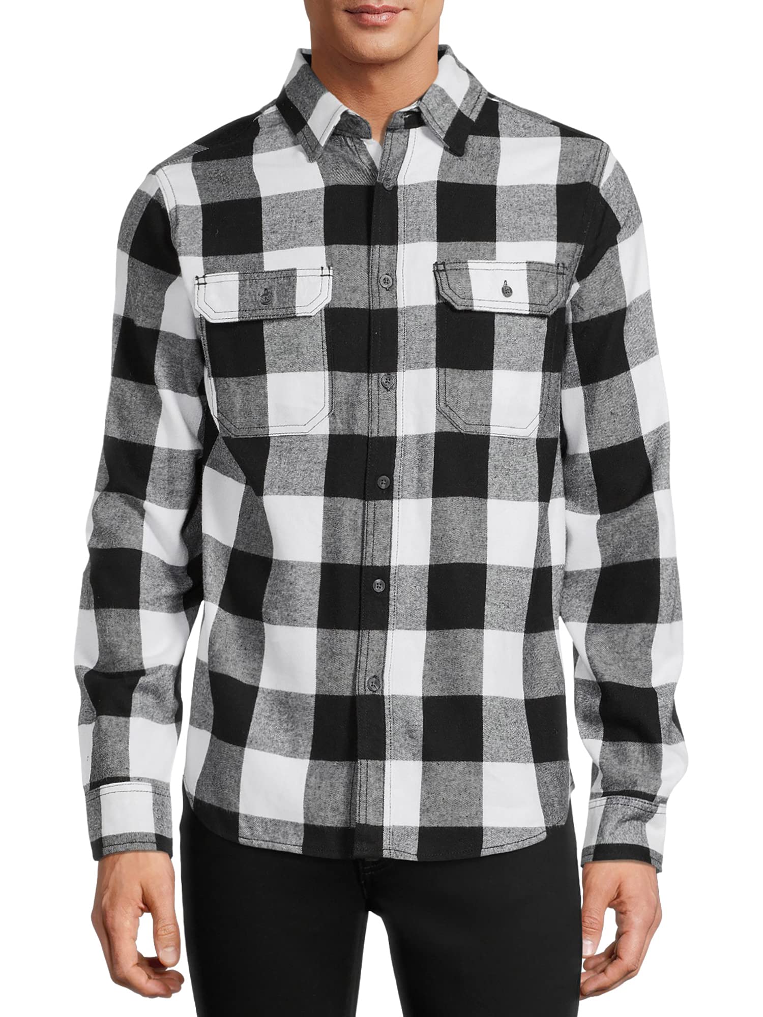 George Men's Super Soft Flannel Shirt - Comfortable Casual Button Down for Fall & Winter - Perfect for Outdoor Activities, Camping and Layering