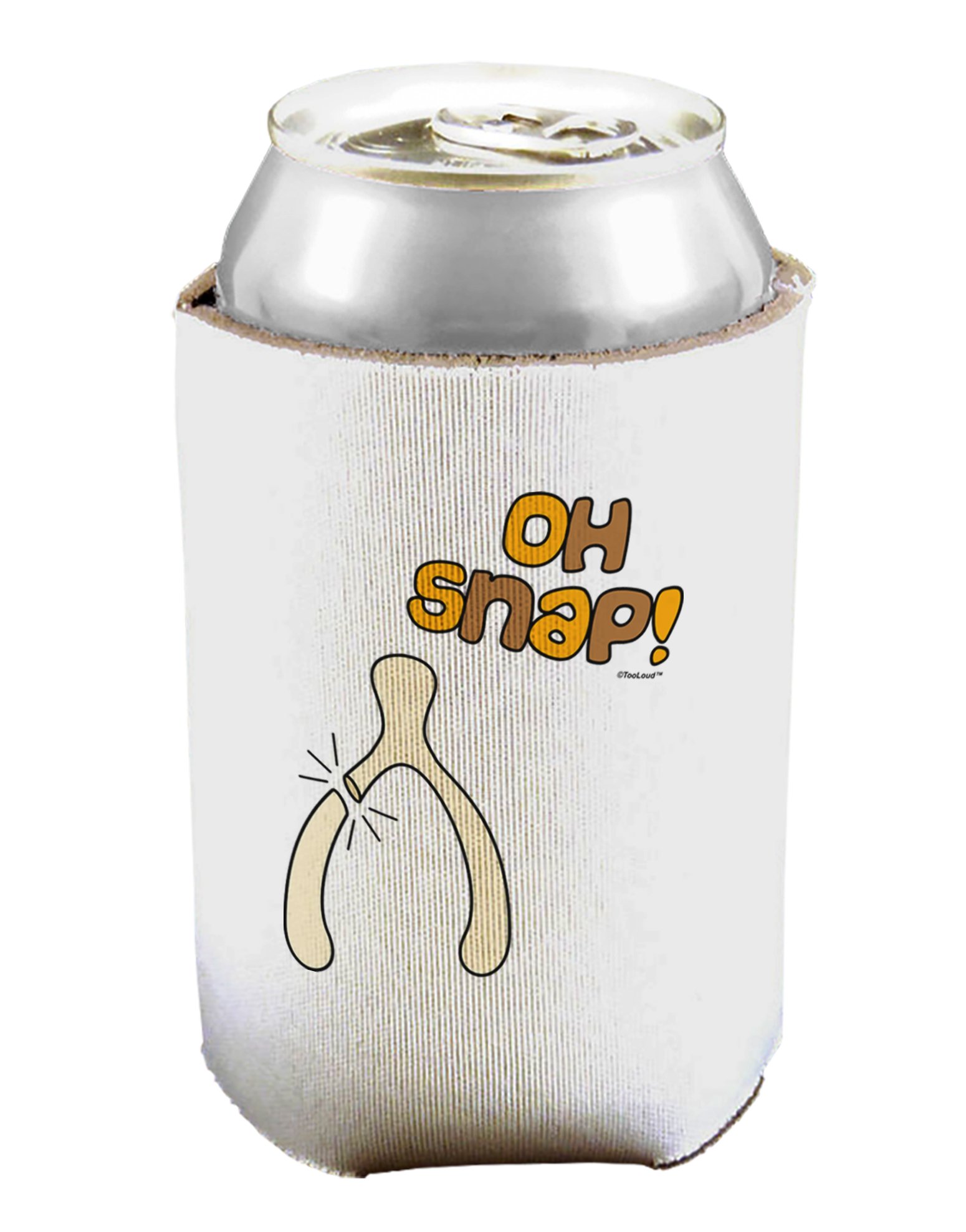 TOOLOUD Oh Snap Wishbone Thanksgiving Can & Bottle Insulator Cooler - 2 Pack Set for Beer, Soda & Beverages - Perfect for Parties, BBQs & Holiday Gatherings