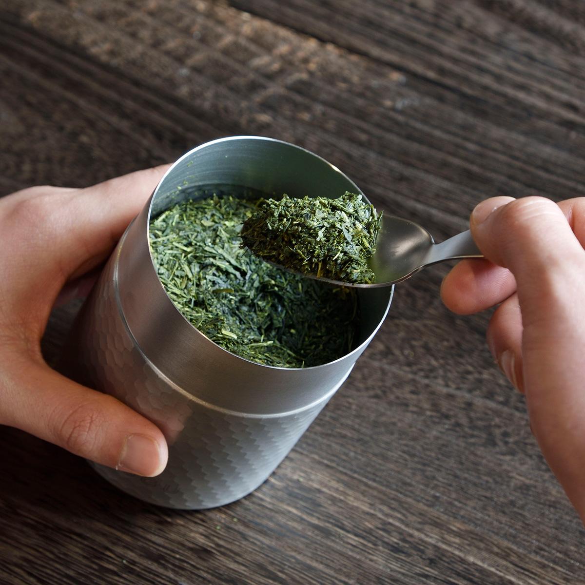 Premium Kogu Stainless Steel Tea Caddy - Elegant Tea Storage Canister for Ceremonial Use (10.8cm) | Perfect for Loose Leaf Tea, Matcha & Herbal Blends | Ideal for Home, Office & Tea Ceremonies