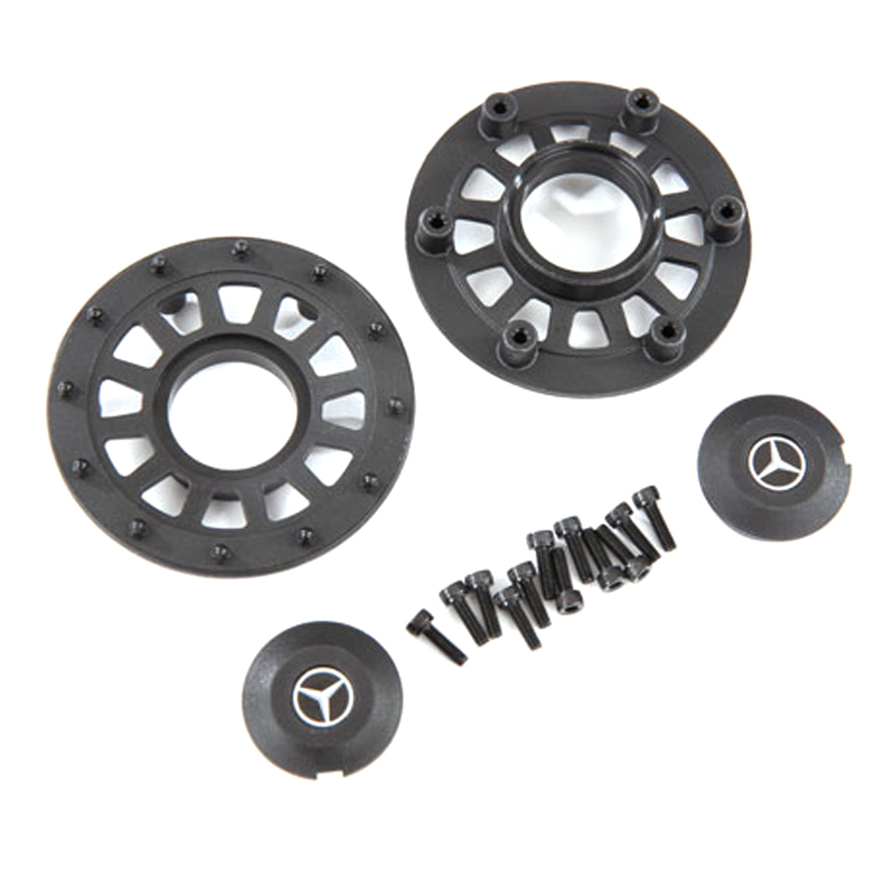 Black Wheel Center Caps & Beadlock Rings for TRX 4 & TRX 6 - Heavy Duty Off-Road Accessories for Jeep & Truck Wheels - Perfect for Trail Riding & Off-Road Adventures