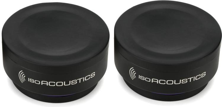 IsoAcoustics ISO PUCK 76 Studio Monitor Isolation Pads - 2 Pack Vibration Dampers for Speakers & Amplifiers - Reduce Resonance & Improve Sound Clarity in Home Studios & DJ Setups