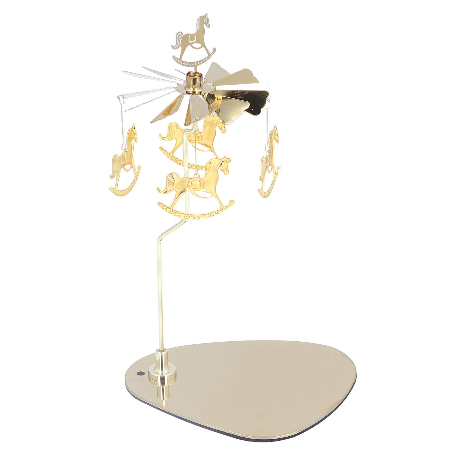 YWBL-WH Rotating Wind Chime Candle Holder - Spinning Decorative Candle Stand for Home, Garden, Wedding & Party Decor - Relaxing Ambiance Creation