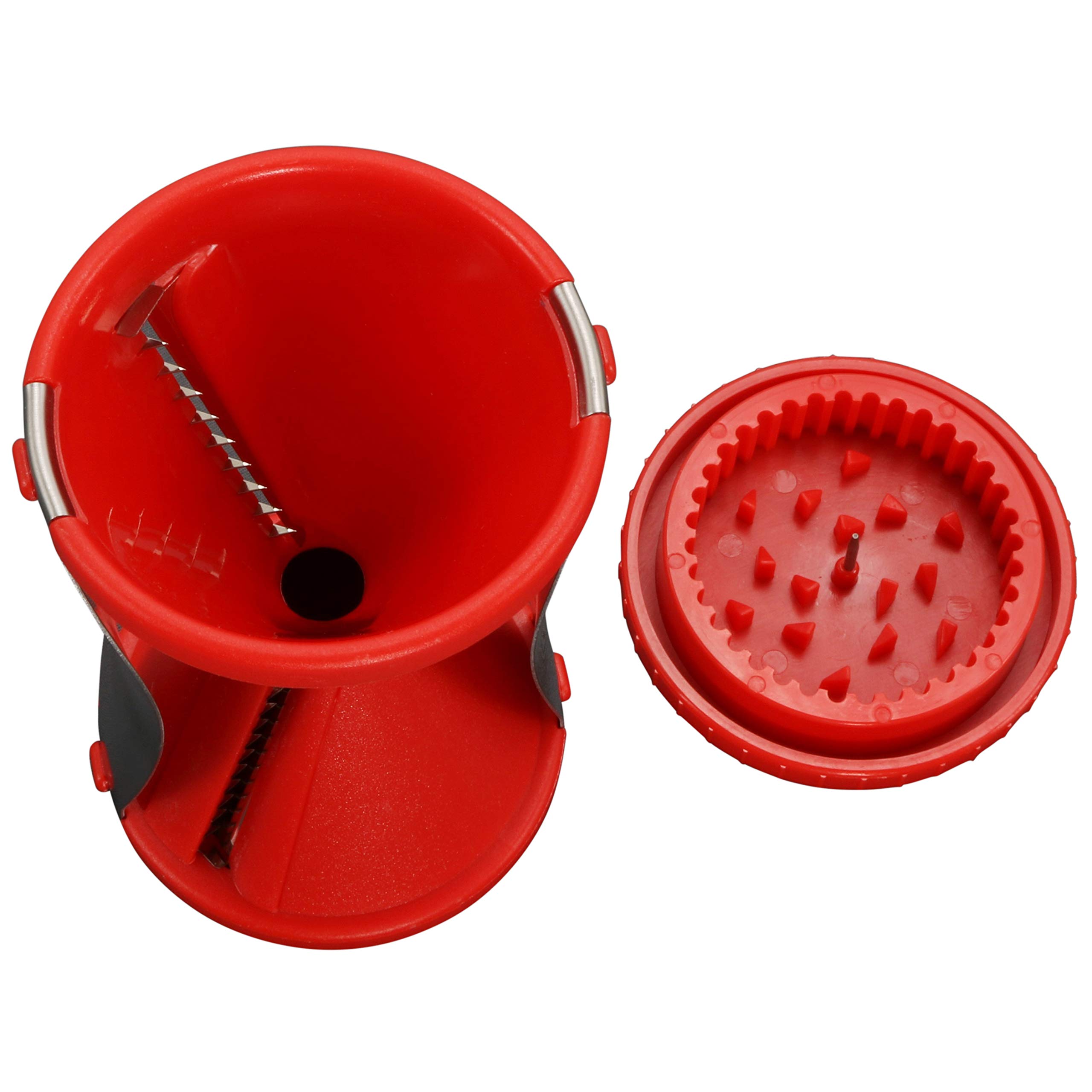 Best Spiral Vegetable Slicer - 5-Blade Spiralizer for Zucchini Noodles, Sweet Potato & Carrot - Kitchen Pasta Maker (Red) - Perfect for Low-Carb, Keto, Vegan & Healthy Cooking