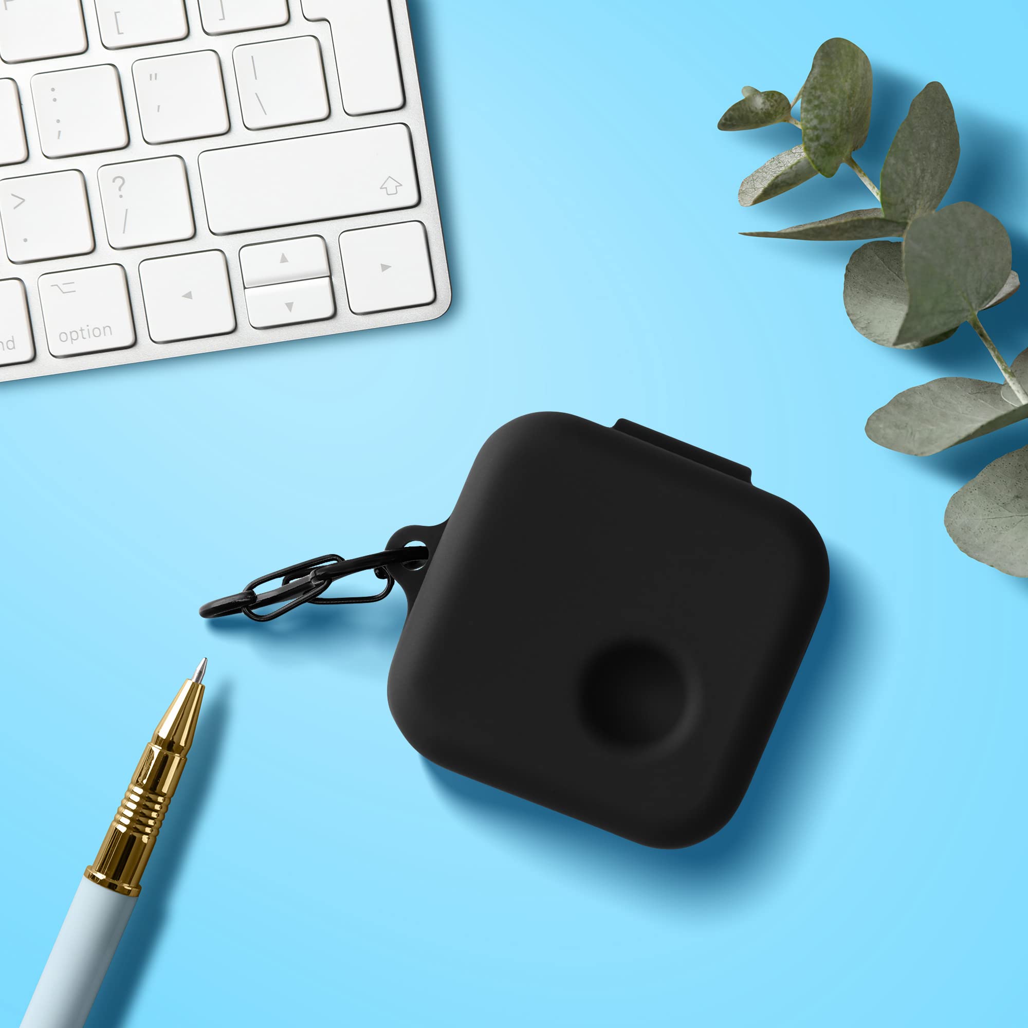 kwmobile Silicone Case Compatible with Nothing Ear (1) - Protective Cover Holder for Earbuds - Black - Perfect for Travel, Gym & Daily Use
