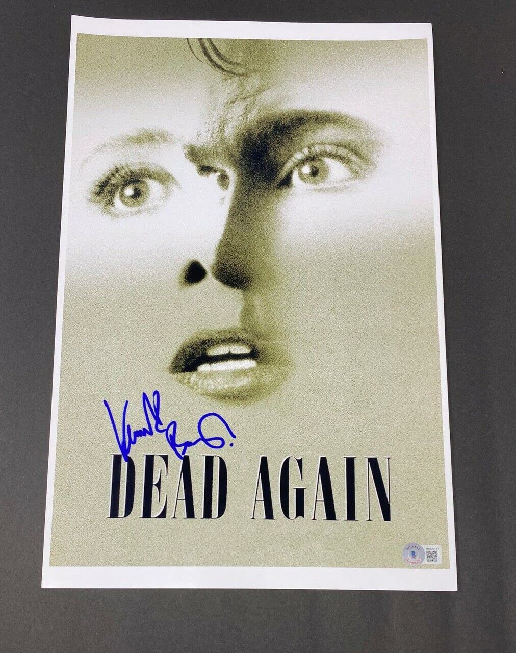 Kenneth Branagh Signed Autograph Dead Again 11x17 Movie Poster Photo - Beckett COA Certified - Collectible Memorabilia for Movie Fans & Home Theater Decor