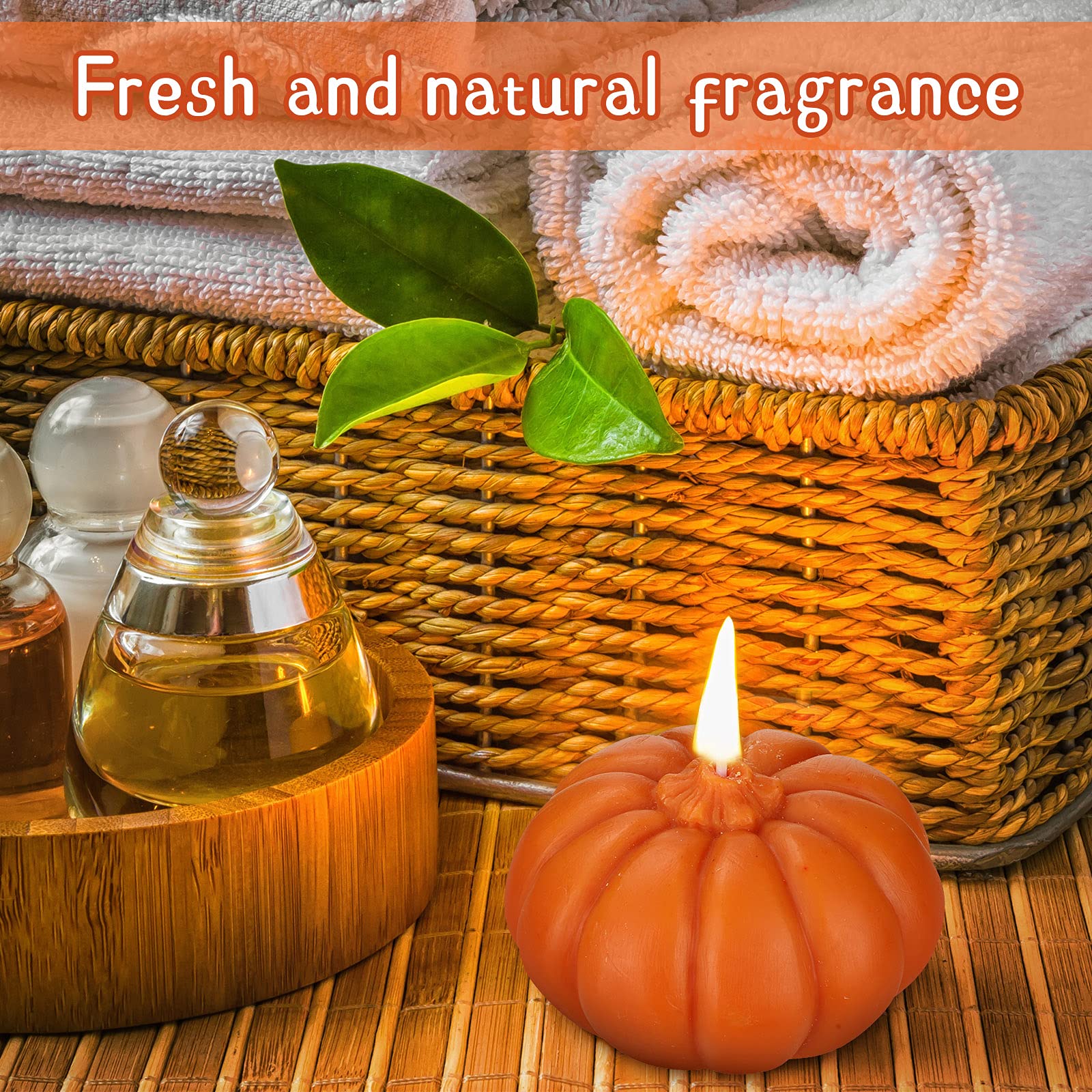 Pumpkin Scented Candles for Thanksgiving & Halloween Decor - Home, Kitchen, Party