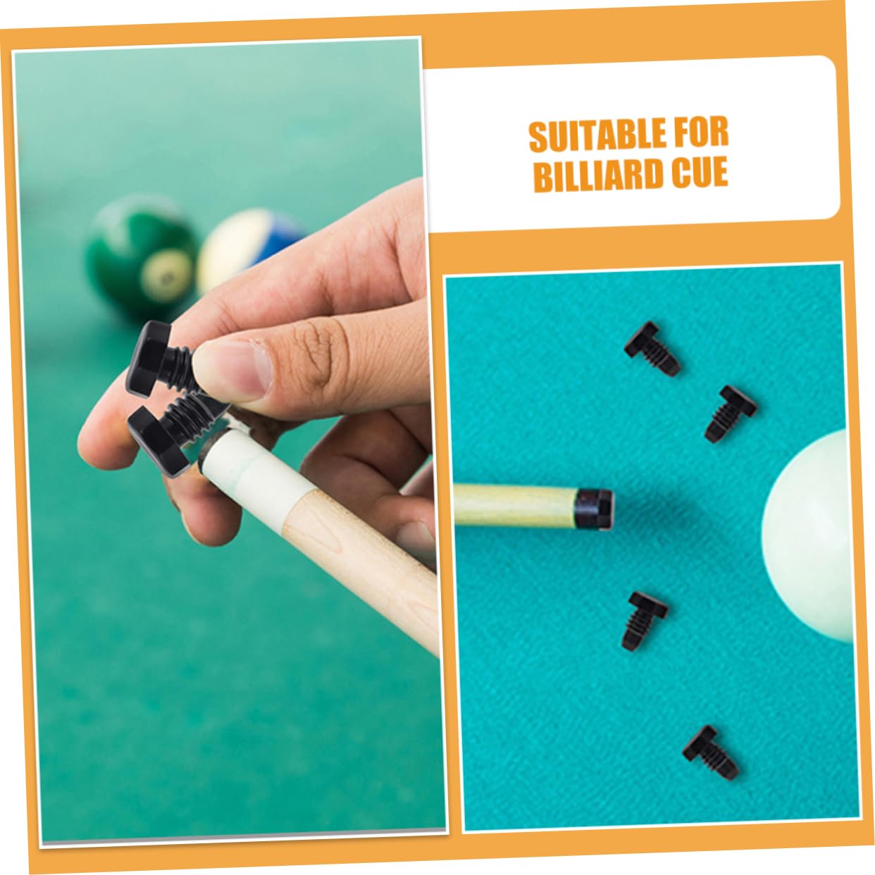 KITANDOVE 10 Pack Billiard Cue Stick Bottom Plugs - Durable Snooker Cue End Covers for Pool Cue Stick Protection - Perfect for Home Game Rooms and Professional Pool Halls