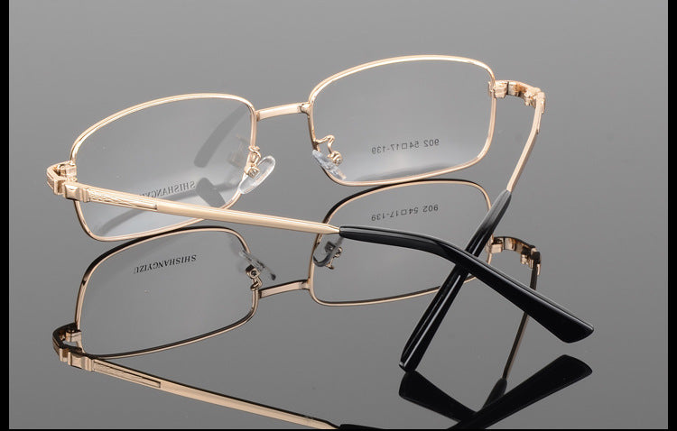 Bclear Thick Gold Plated Men's Eyeglasses S902 Full Frame Glasses for Men - Stylish & Durable Eyewear for Work, Driving, and Everyday Use