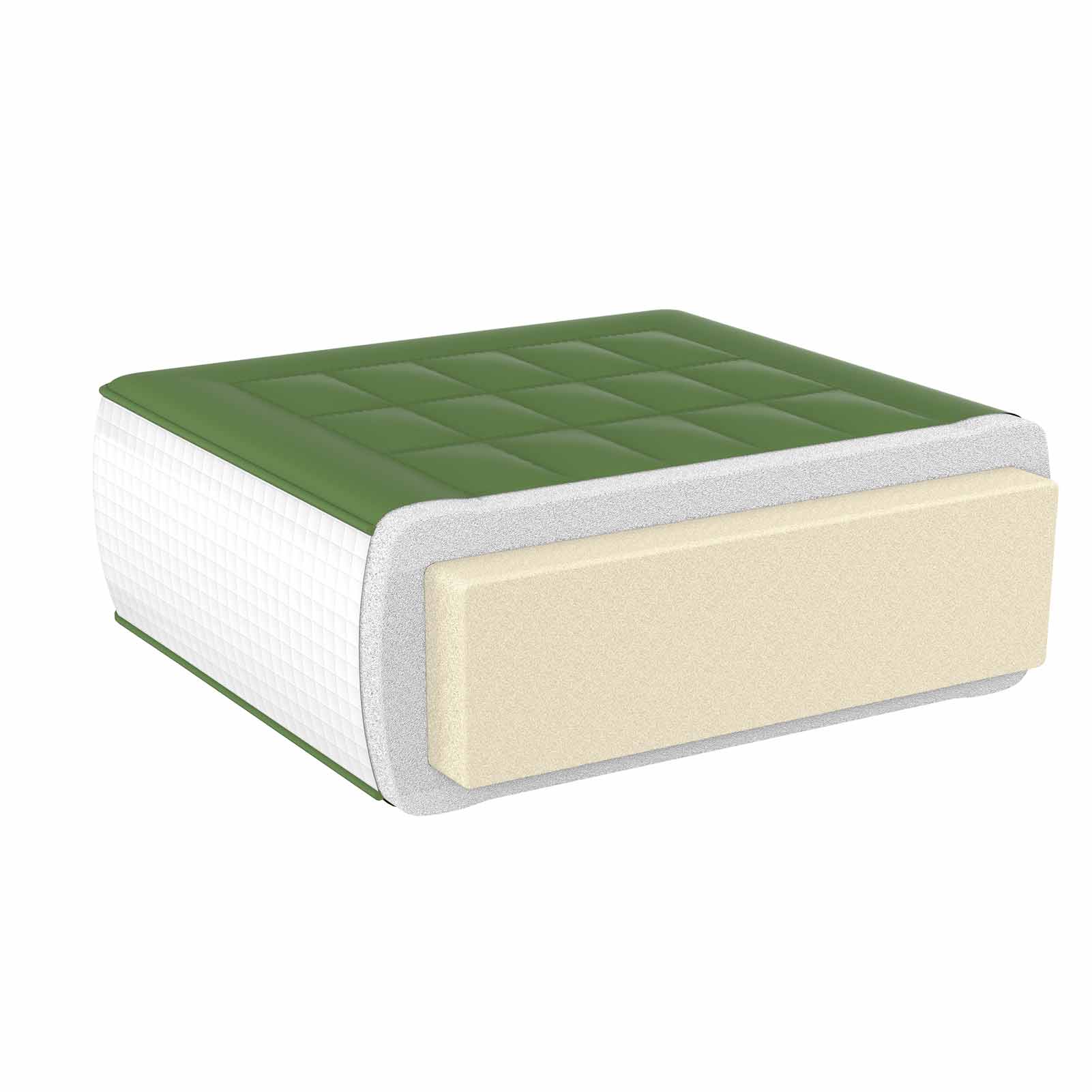 MAXYOYO 6-Inch Extra Thick Japanese Floor Futon Mattress - Premium Diamond Quilting Design for Bedroom, Guest Room & Small Spaces - Green (Queen Size) | Ideal for Apartments, Dorms, Sleepovers & Minimalist Living