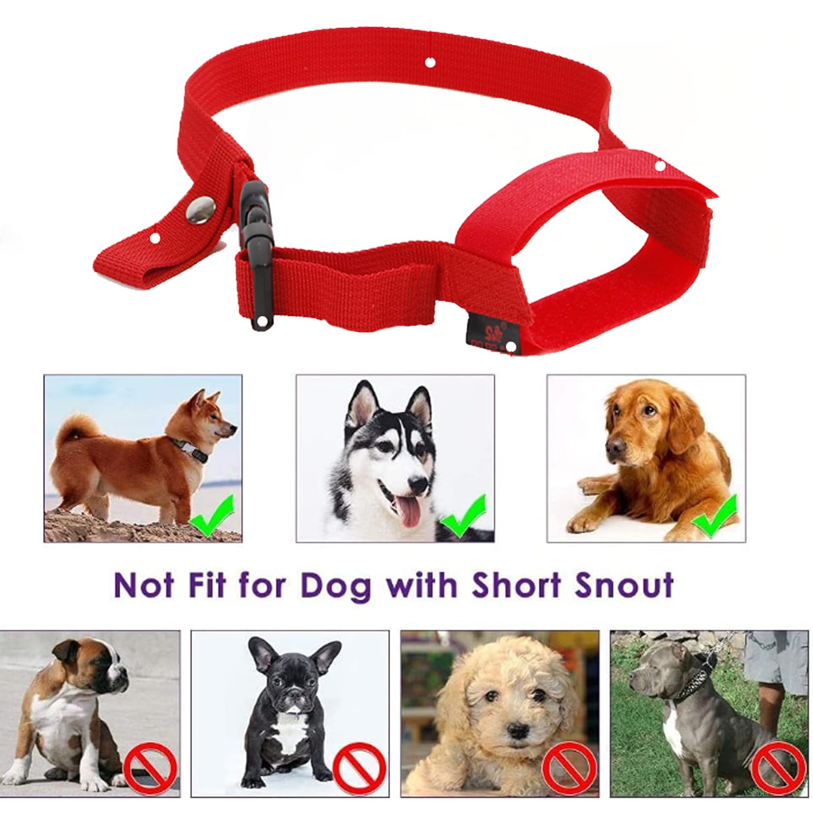PetPhindU Soft Dog Muzzle - Breathable Anti-Biting Mouth Cover for Short-Snouted Dogs | Chew Proof & Water Drinkable | Perfect for Training, Grooming & Vet Visits