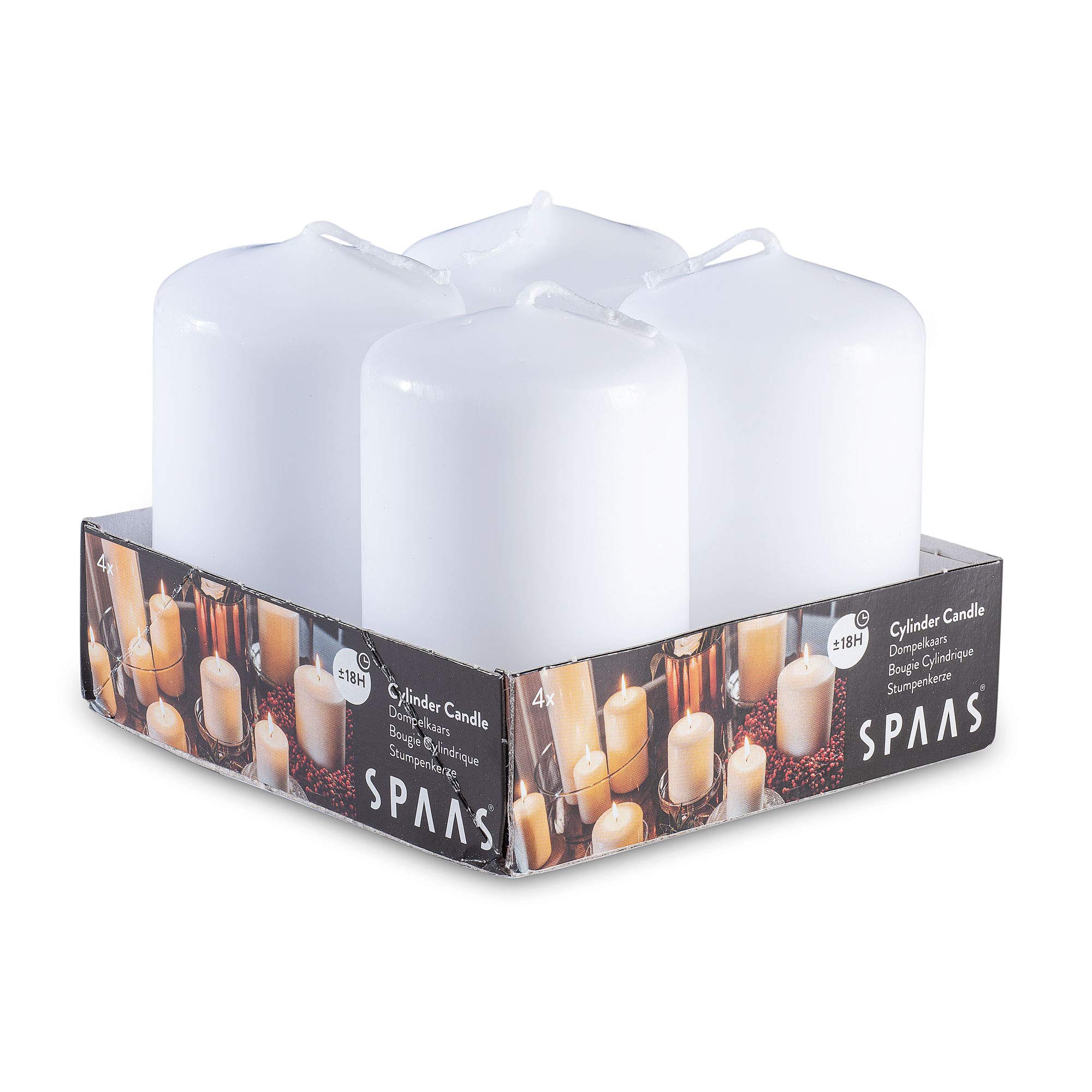 SPAAS White Pillar Candles 4 Pack - 2x3 Inch Unscented Decorative Candles for Lanterns, Home Decor, Weddings, Fireplace & Table Centerpieces | Perfect for Romantic Dinners, Holiday Decorations & Cozy Ambiance