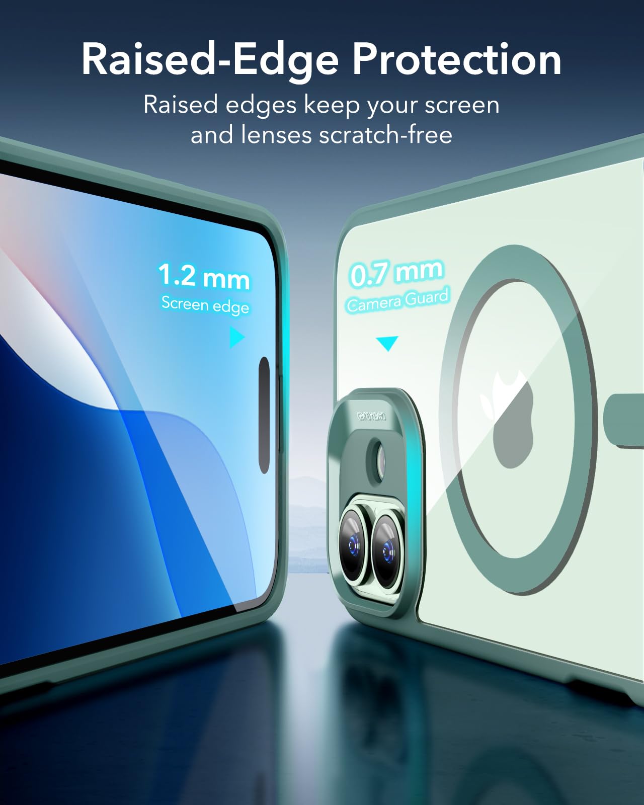 ESR for iPhone 16 Plus Case with MagSafe - Military Grade Shockproof Protection | Magnetic Phone Cover for iPhone 16 Plus | Classic Hybrid Clear Green Case (HaloLock) - Perfect for Outdoor Activities, Travel & Daily Use