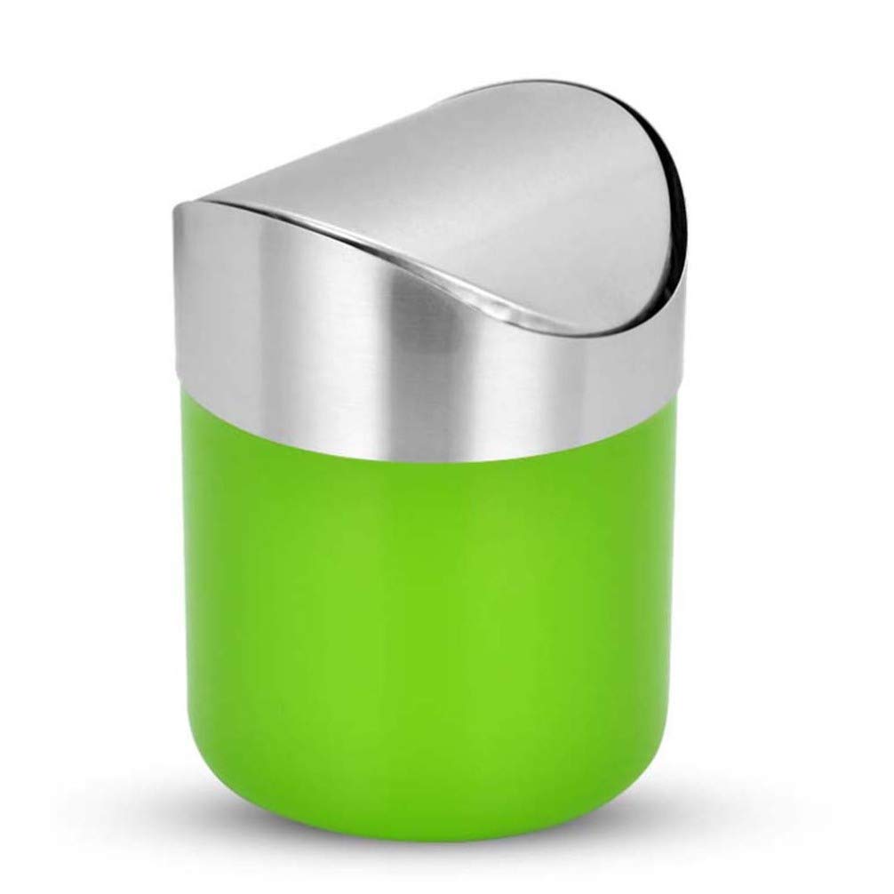 DOITOOL Mini Trash Can - Small Desktop Garbage Bin for Car, Office, Kitchen & Outdoor Use - Compact Waste Storage & Recycling Container (Green) - Perfect for Vehicles, Desks, Countertops & Camping