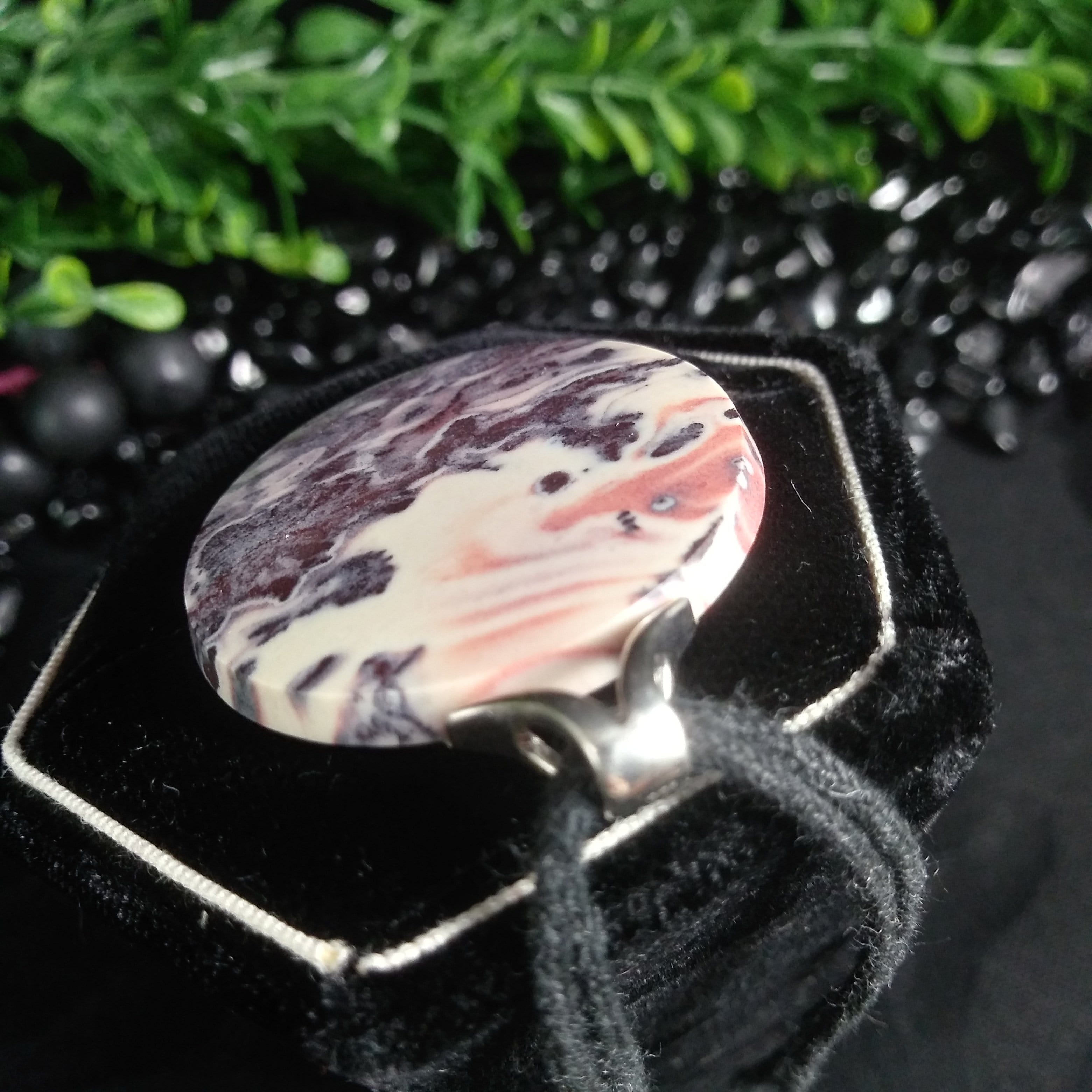 Handcrafted Sterling Silver Jasper Gemstone Pendant (10.4g) - Elegant Jewelry for Women, Perfect Gift for Birthday & Anniversary