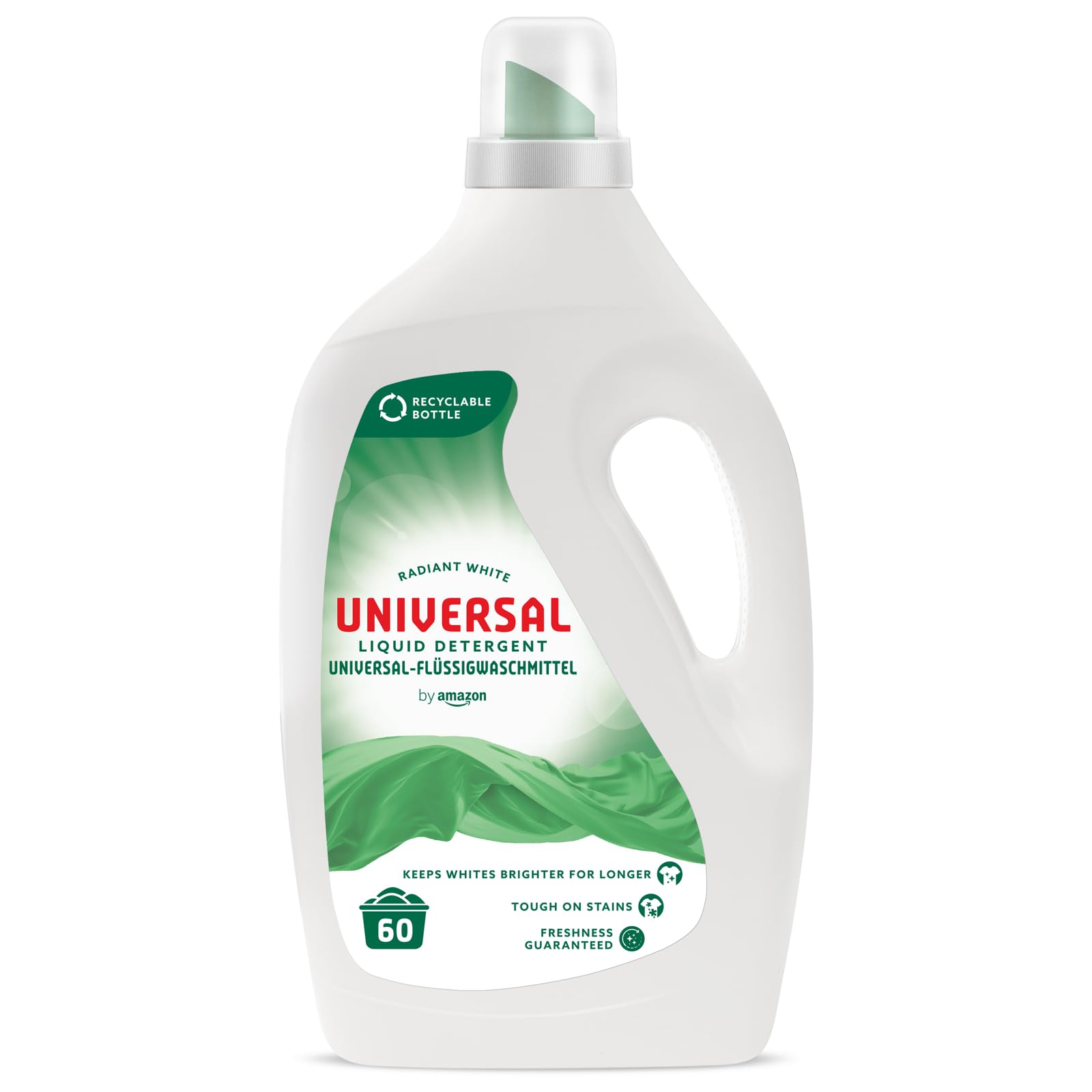 Amazon Universal Liquid Laundry Detergent - 60 Loads | All Fabric Types | Perfect for Everyday Laundry & Stain Removal