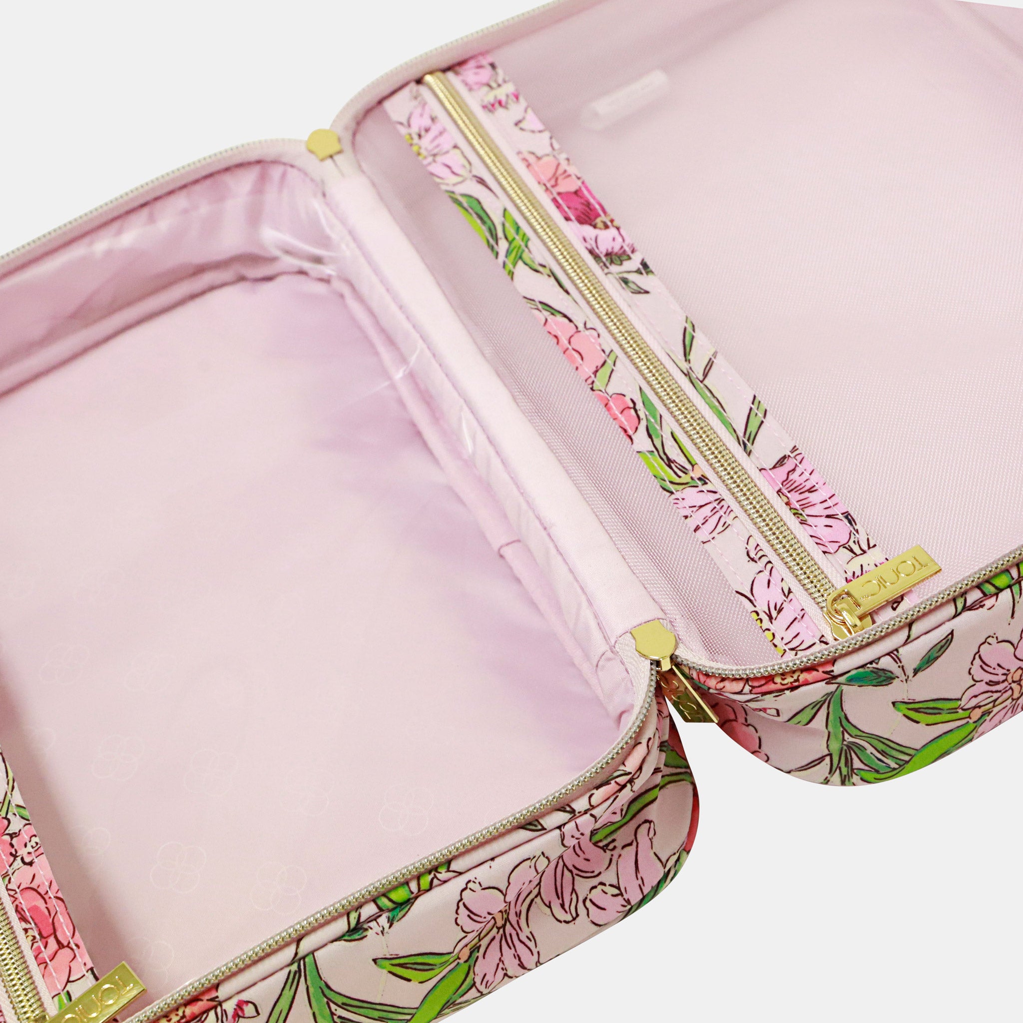 Hanging Cosmetic Bag Fleur Rose - Waterproof Travel Makeup Organizer for Women, Perfect for Bathroom Storage & Vacation Essentials