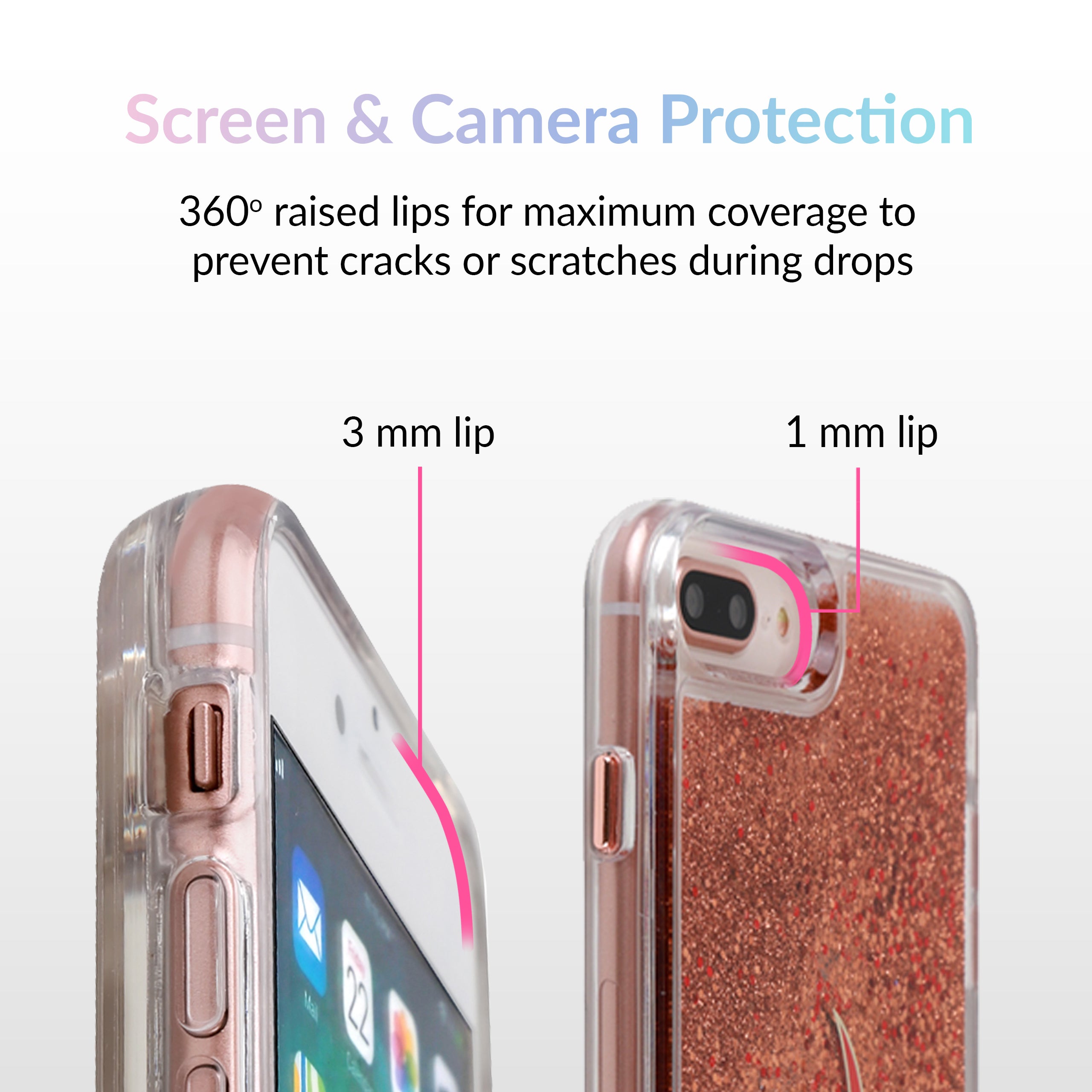 Sparkle Glitter Flames iPhone Case by Nessa - Trendy Protective Phone Cover for iPhone 13/14/15 Pro Max - Perfect for Parties, Concerts & Festivals