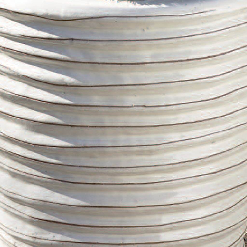 Campania International Round Ruffle Planter Set of 3 - Antique White Ceramic Flower Pots for Indoor/Outdoor Garden Decor