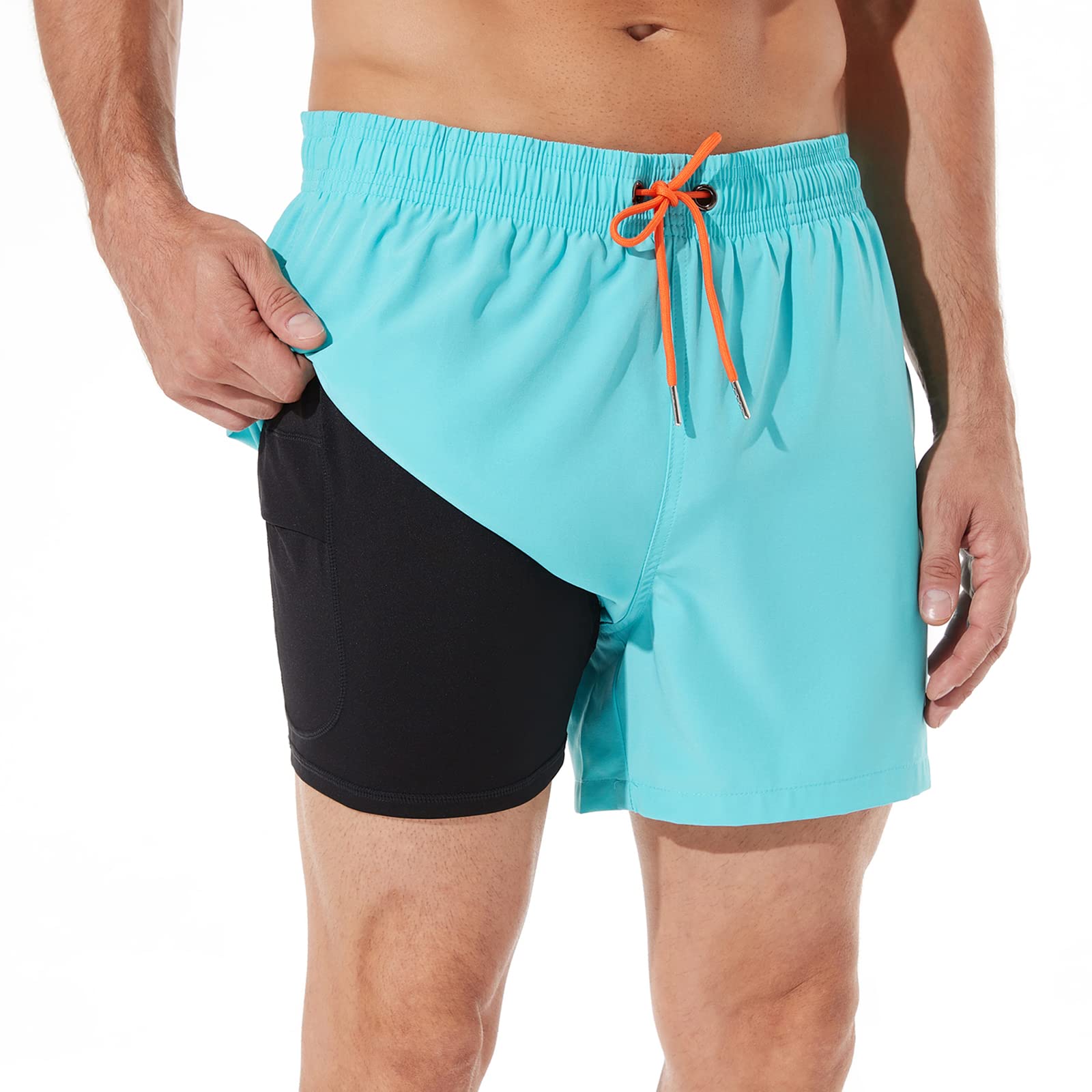BRISIRA Men's Quick Dry Swim Trunks 5