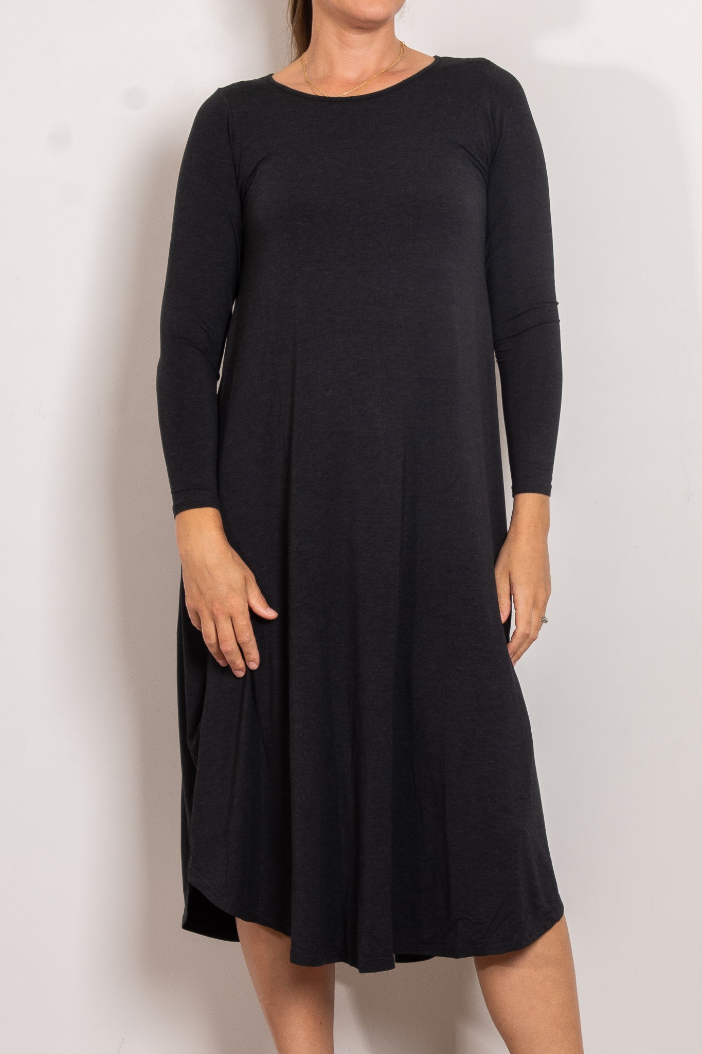 Tani Marl Long Sleeve Tri Dress - Women's Stylish Casual & Athletic Dress for Yoga, Running, and Everyday Wear