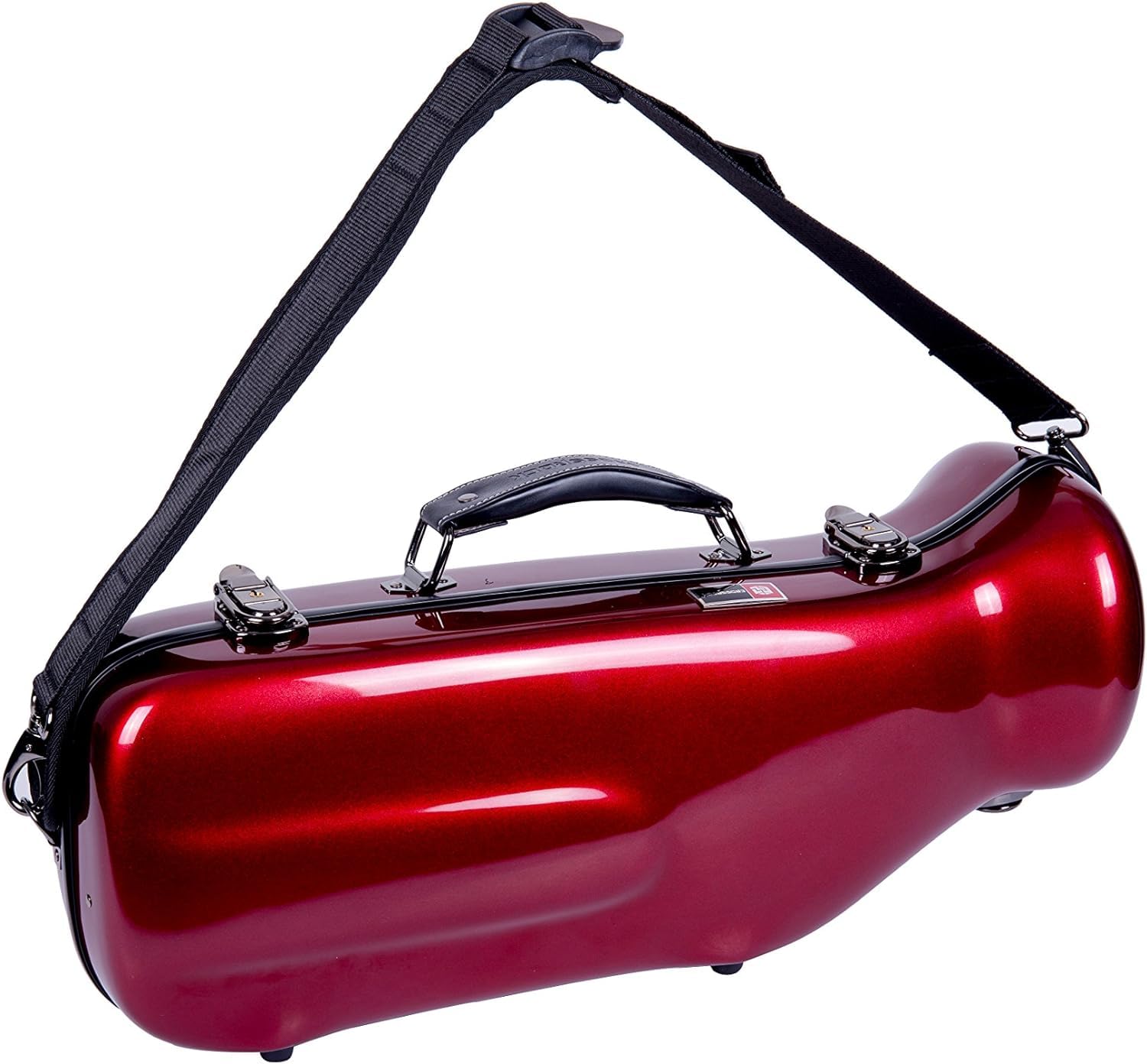 Premium Crossrock Fiberglass Trumpet Case - Durable Hardshell with Adjustable Backpack Straps, Red - Perfect for Music Students & Professional Musicians On The Go
