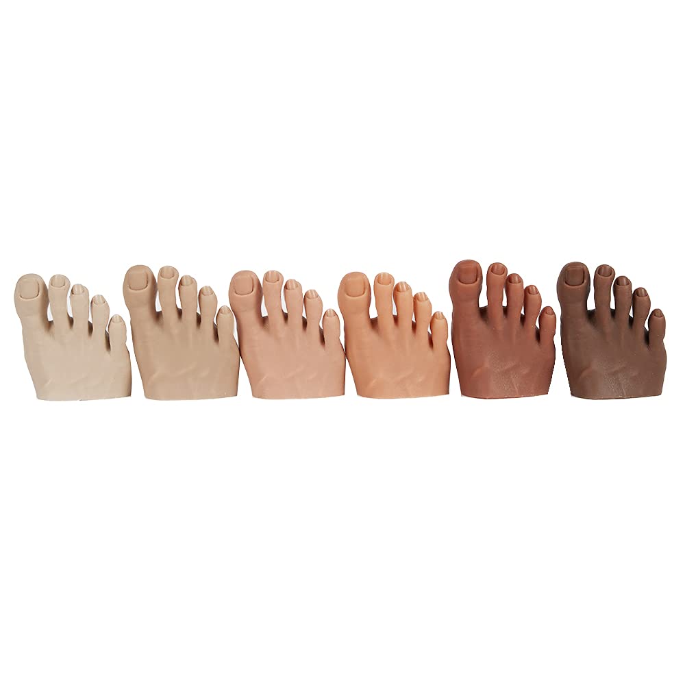 Professional Nail Art Training Silicone Mannequin Foot - Soft Fake Foot Model with Detachable Nail Tips for Pedicure Practice & Salon Display (Perfect for Nail Technicians, Students & Home Practice)