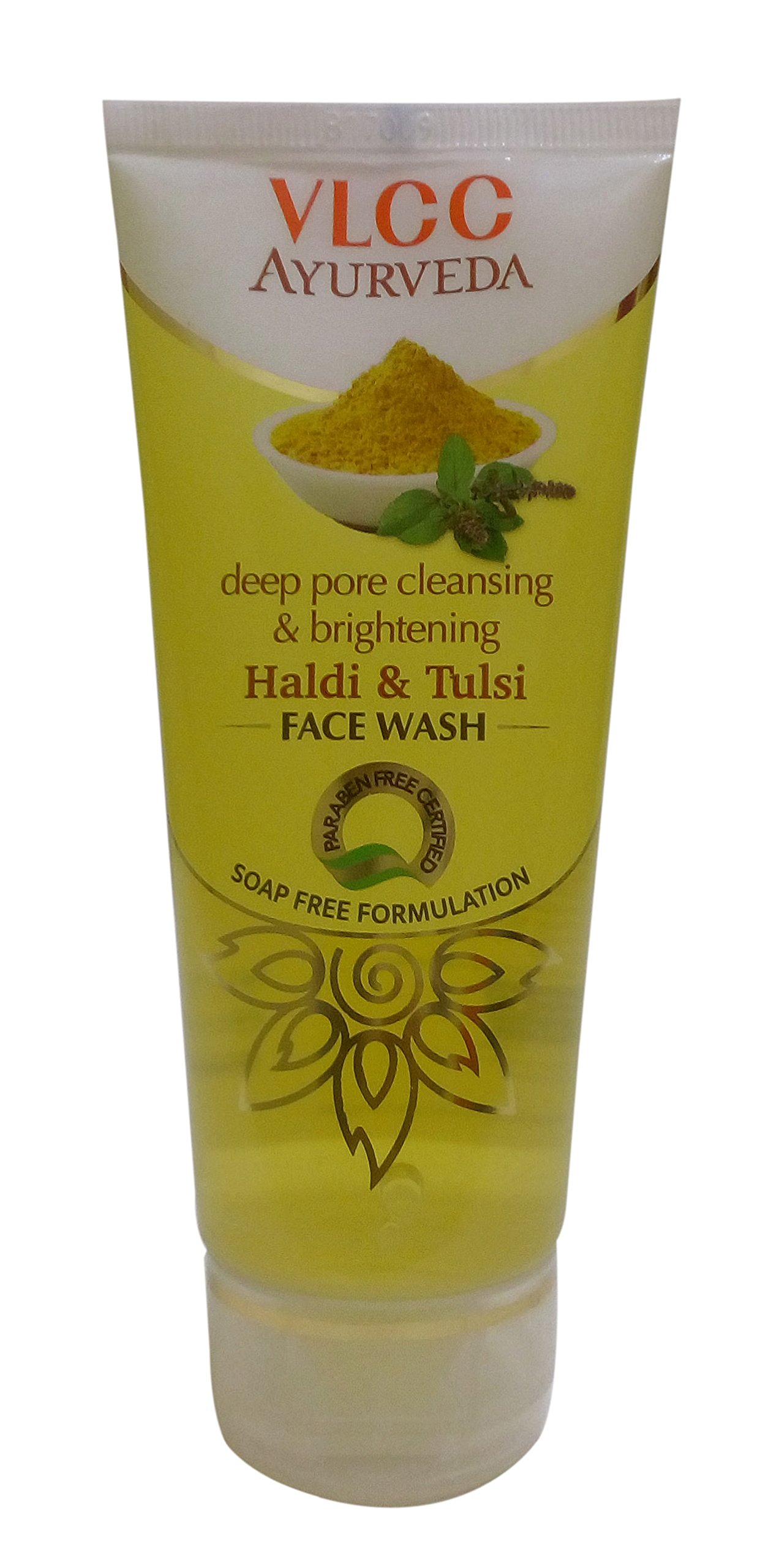 VLCC Deep Pore Cleansing & Brightening Face Wash with Turmeric & Basil - 100ml Tube for Acne-Prone & Dull Skin | Daily Skincare Routine