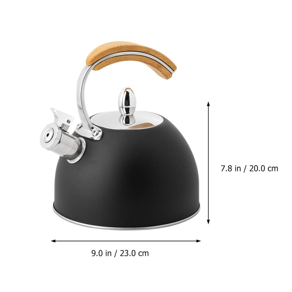 1 Pc Stainless Steel Whistling Tea Kettle - Portable Household Water Heating Kettle for Stovetop & Camping - Durable & Practical Kitchen Essential for Tea, Coffee & Hot Water