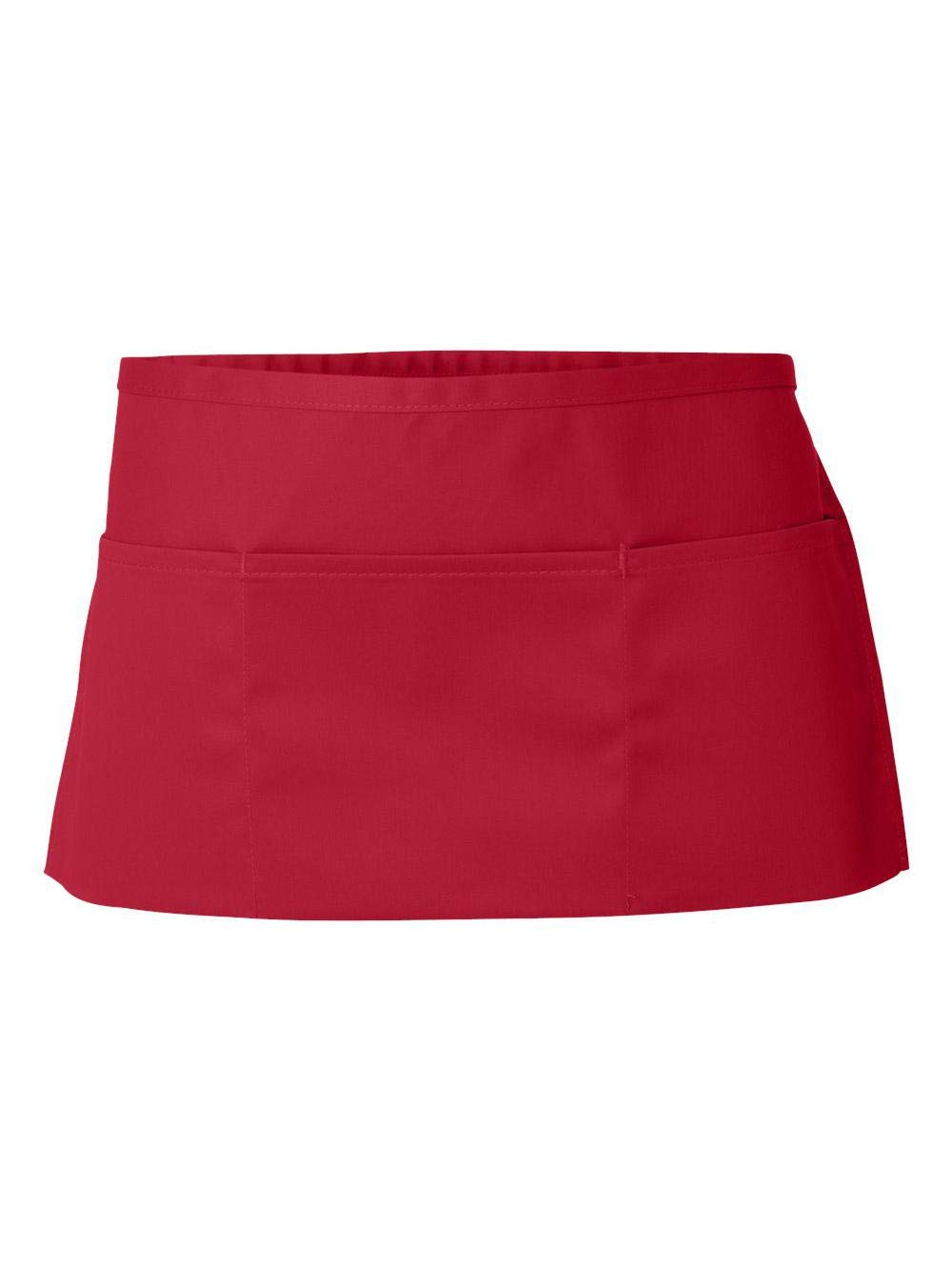 **Premium Waist Apron for Cooking, Serving & Cleaning - Adjustable One Size Fits All - Vibrant Red - Ideal for Chefs, Waiters & Home Use**