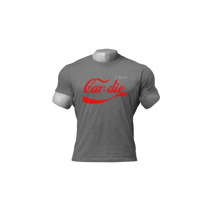 Dreadlift Cardio Tee - Graphite/Red - Performance Workout Shirt for Men & Women | Gym, Running, Fitness Training