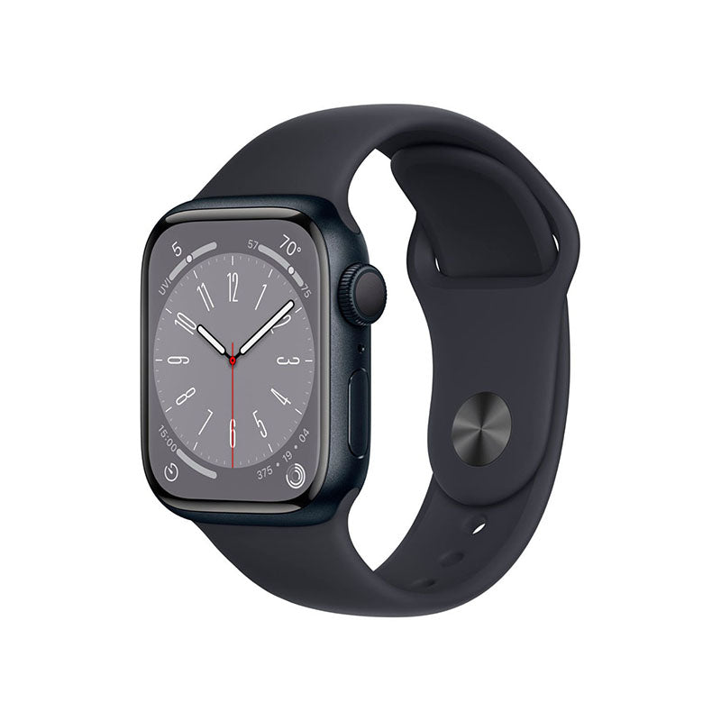 Apple Watch Series 8 (GPS) 45mm Midnight Aluminum Case with Midnight Sport Band S/M - Perfect for Fitness Tracking & Everyday Wear