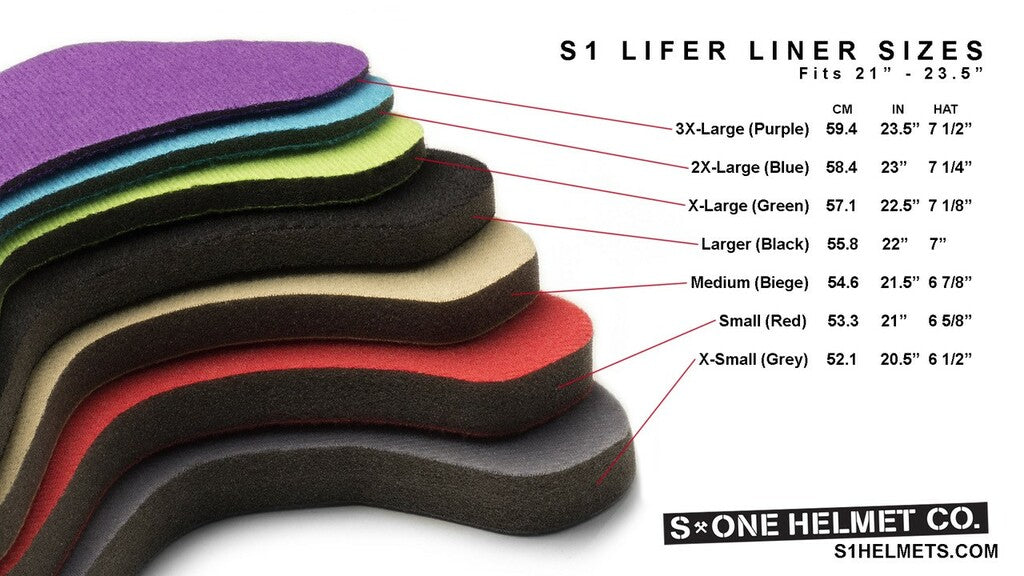 S1 Lifer Helmet Replacement Liner Kit - Comfortable & Washable Padding for All Sizes - Perfect for Cycling, Skateboarding & Outdoor Sports