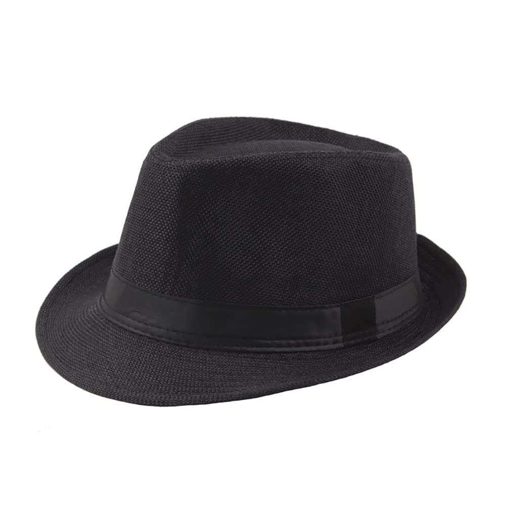 Stylish Men's Summer Panama Hat - Breathable Straw Fedora with Crimped Design for Beach, Travel & Outdoor Activities | UV Protection Sun Hat