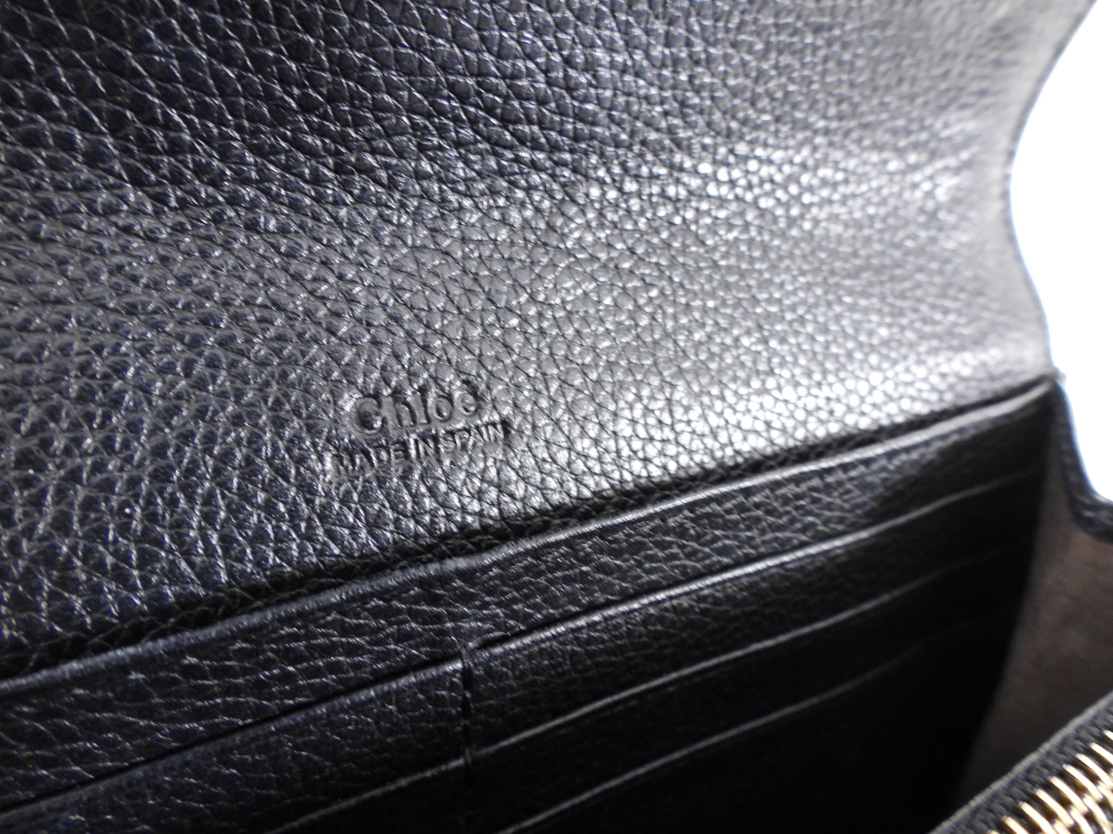 Chloe Paraty Black Leather Continental Wallet for Women - Luxury Designer Wallet for Everyday Use & Travel
