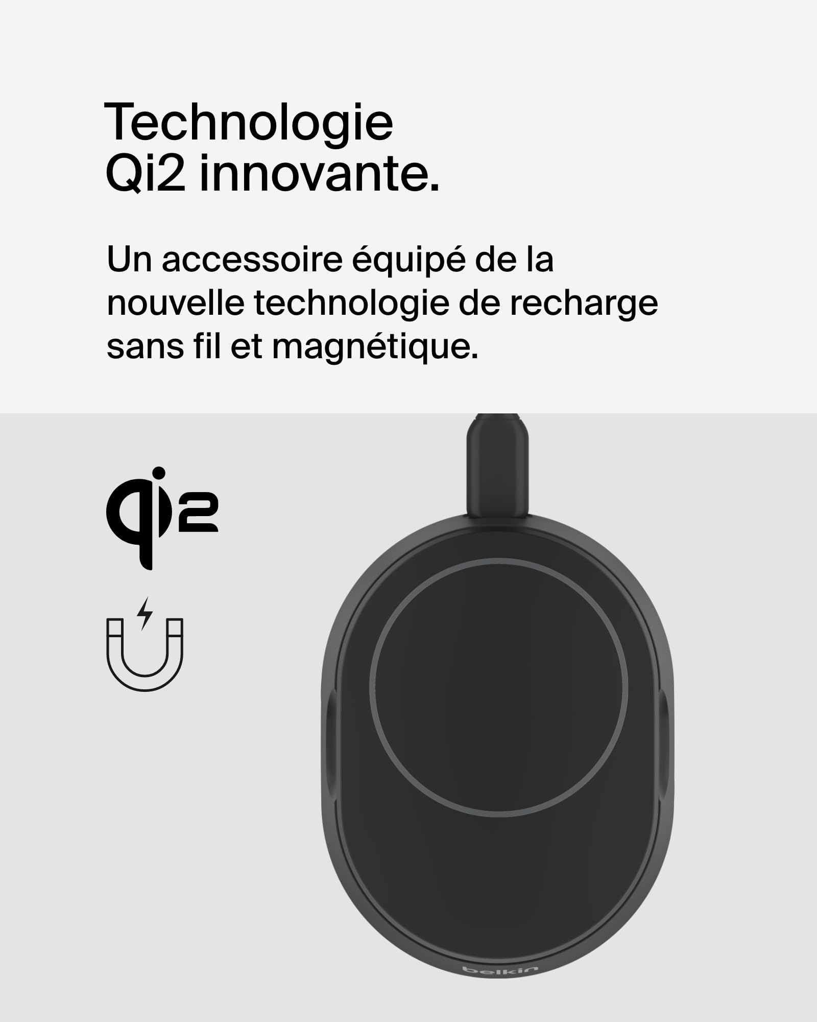 Belkin BoostCharge Pro Foldable Qi2 15W Magnetic Wireless Charger | MagSafe Compatible Fast Charging Pad for iPhone 15/14/13 Series & AirPods | Includes 20W AC Adapter | Perfect for Home, Office & Travel (Black)