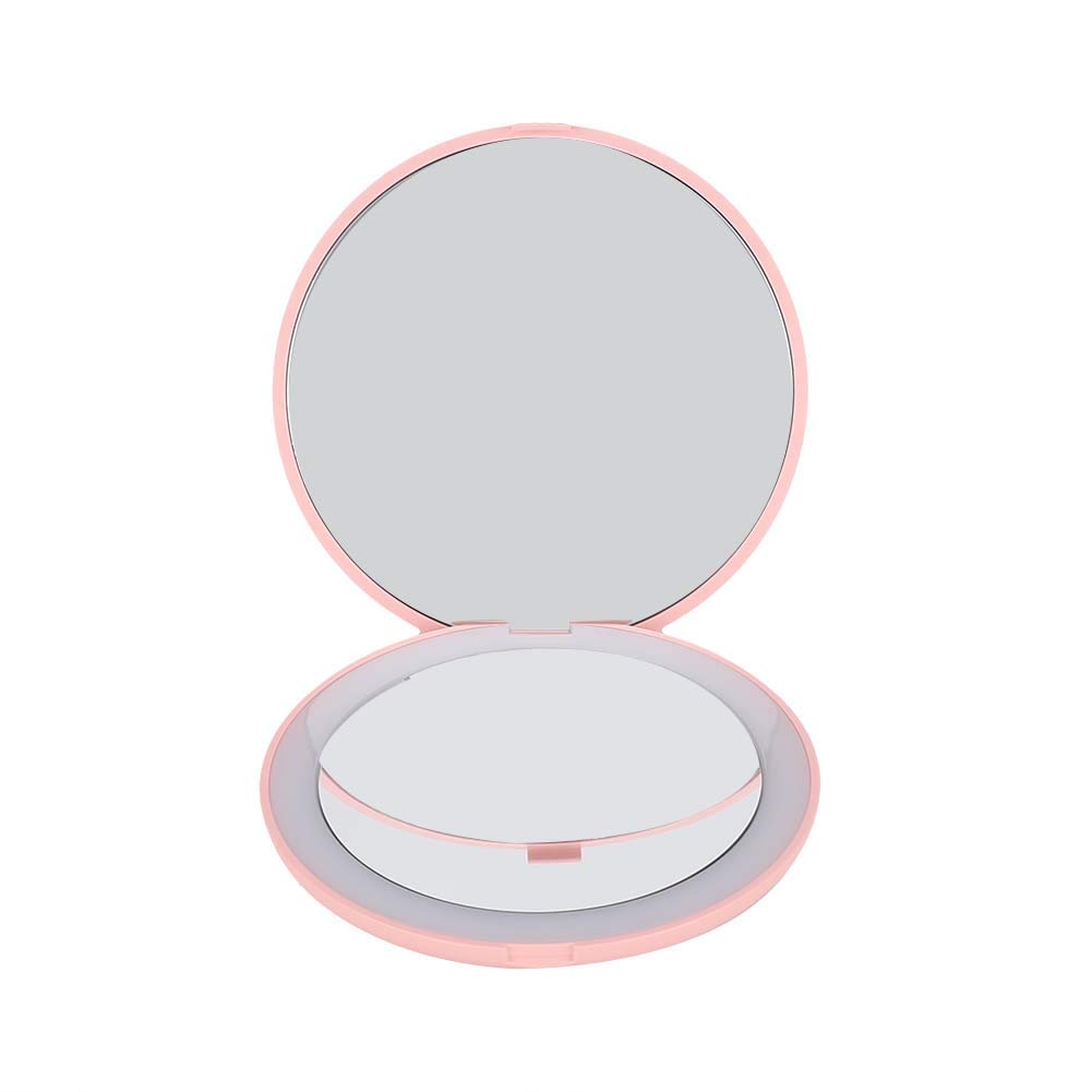 Magnifying Cosmetic Mirror with No Stroboscopic Light - Portable Travel Makeup Mirror for Precise Application | Perfect for Home Vanity, Hotel Rooms & On-the-Go Touchups