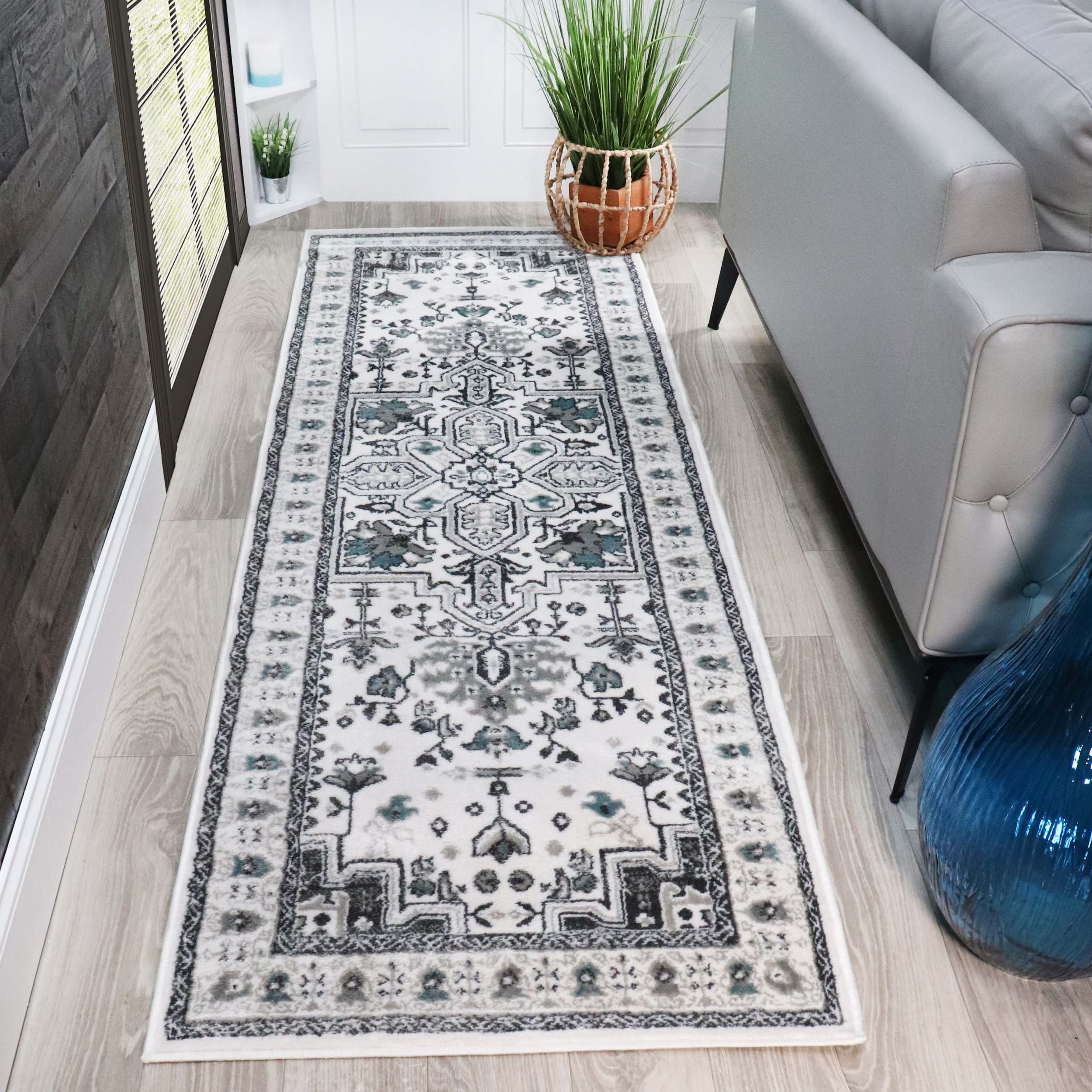 Einsgrove Southwestern Tribal Medallion Indoor Area Rug - Non-Slip Runner Rug for Living Room, Bedroom, or Entryway Decor