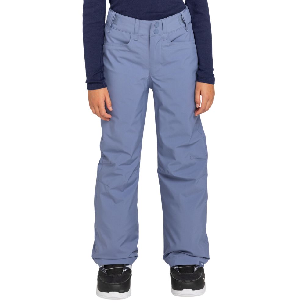 Roxy Backyard Girls Ski Pants - Waterproof Winter Snow Pants for Girls, Warm Insulated Snowboarding Pants with Adjustable Waist - Perfect for Skiing, Snowboarding & Outdoor Winter Activities