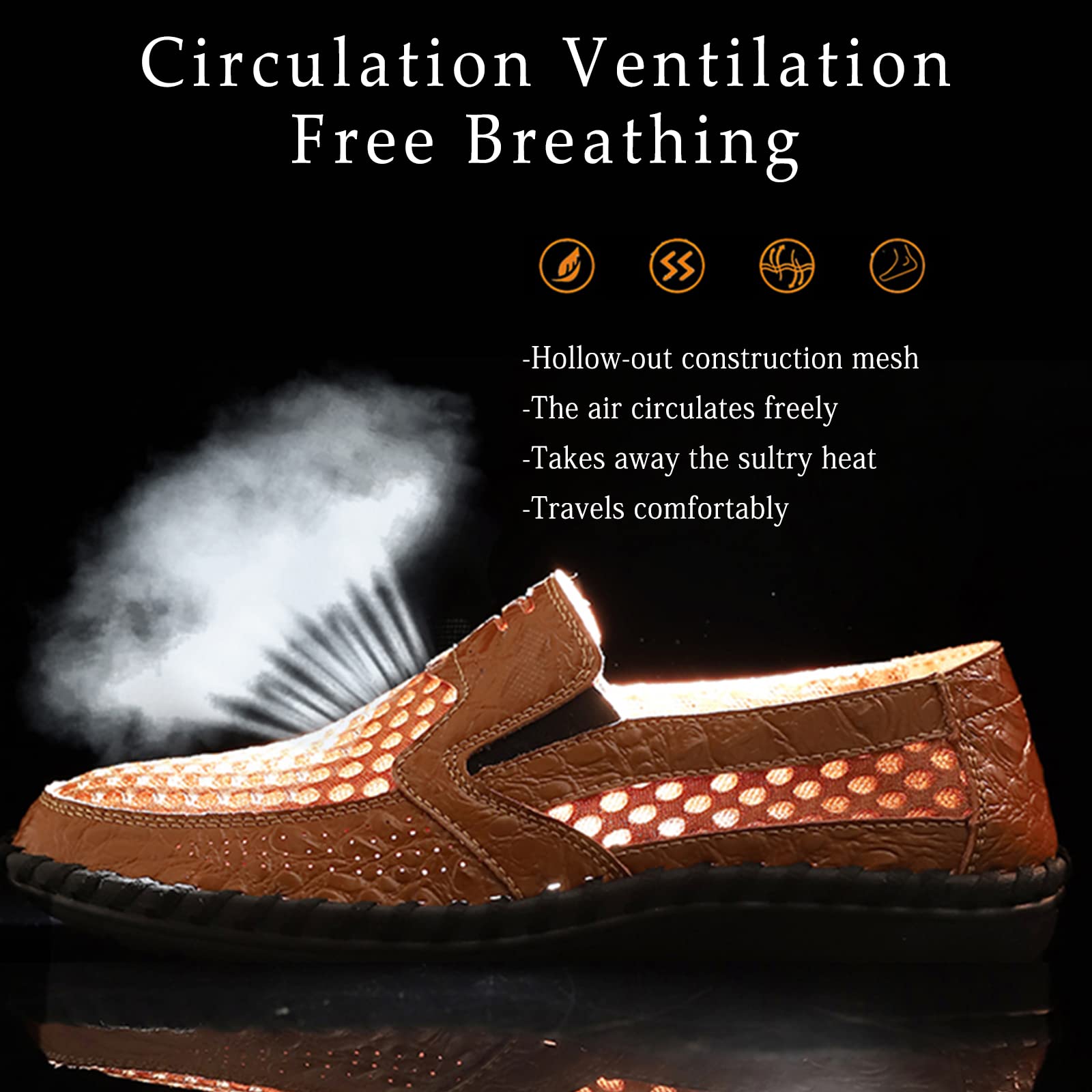 **Men's Poseidon Slip-On Loafers - Waterproof Casual Walking Shoes for Men - Comfortable & Lightweight for Beach, Pool, and Travel**