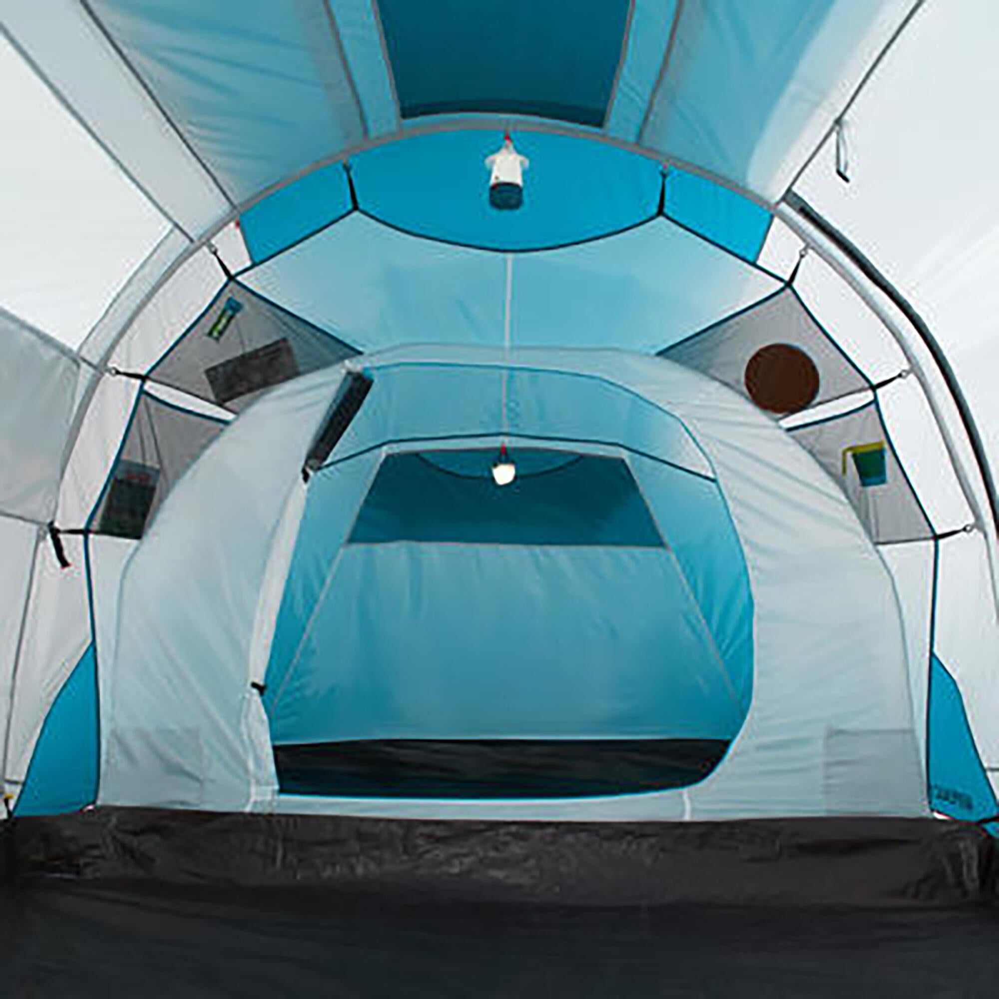Quechua 4 Person 2 Room Family Camping Tent - Waterproof Lightweight for Outdoor Adventures, Hiking & Backpacking - Factory Seconds