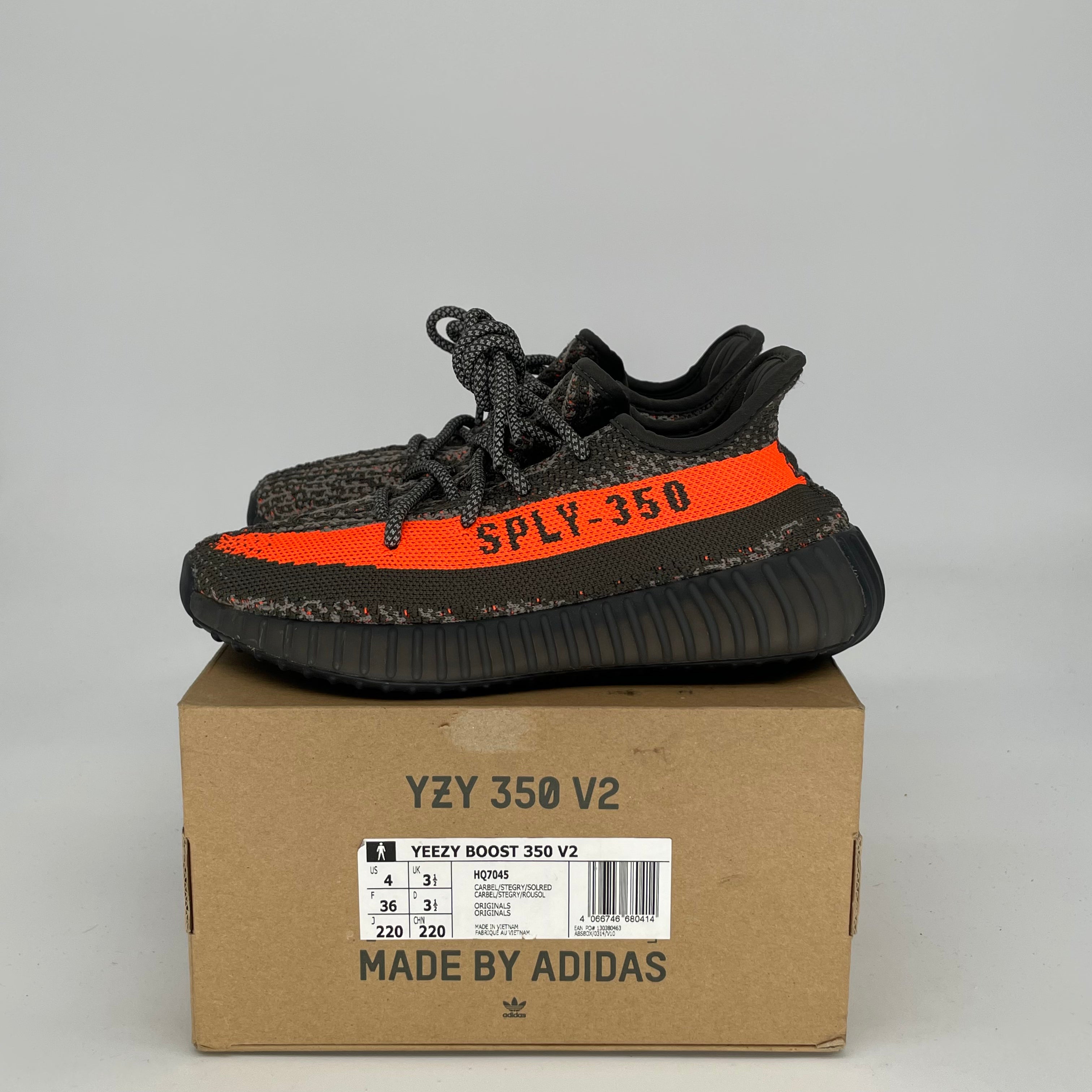 Adidas Yeezy Boost 350 V2 Carbon Beluga - Women's Size 4/5.5W (HQ7045) | Comfortable Running Shoes for Women, Stylish Sneakers for Casual Wear & Gym Workouts