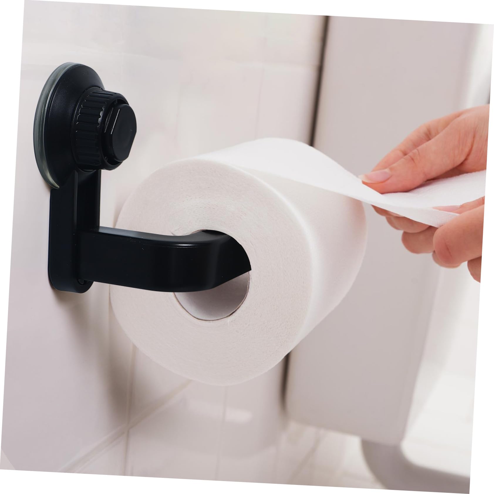 Zerodeko Metal Wall Mount Coat Hanger & Paper Towel Holder - Black Toilet Paper Stand, Paper Dispenser & PVC Hanging Organizer for Bathroom, Kitchen, Office | Space-Saving Storage Solution for Towels, Utensils & Turkish Tea Glasses