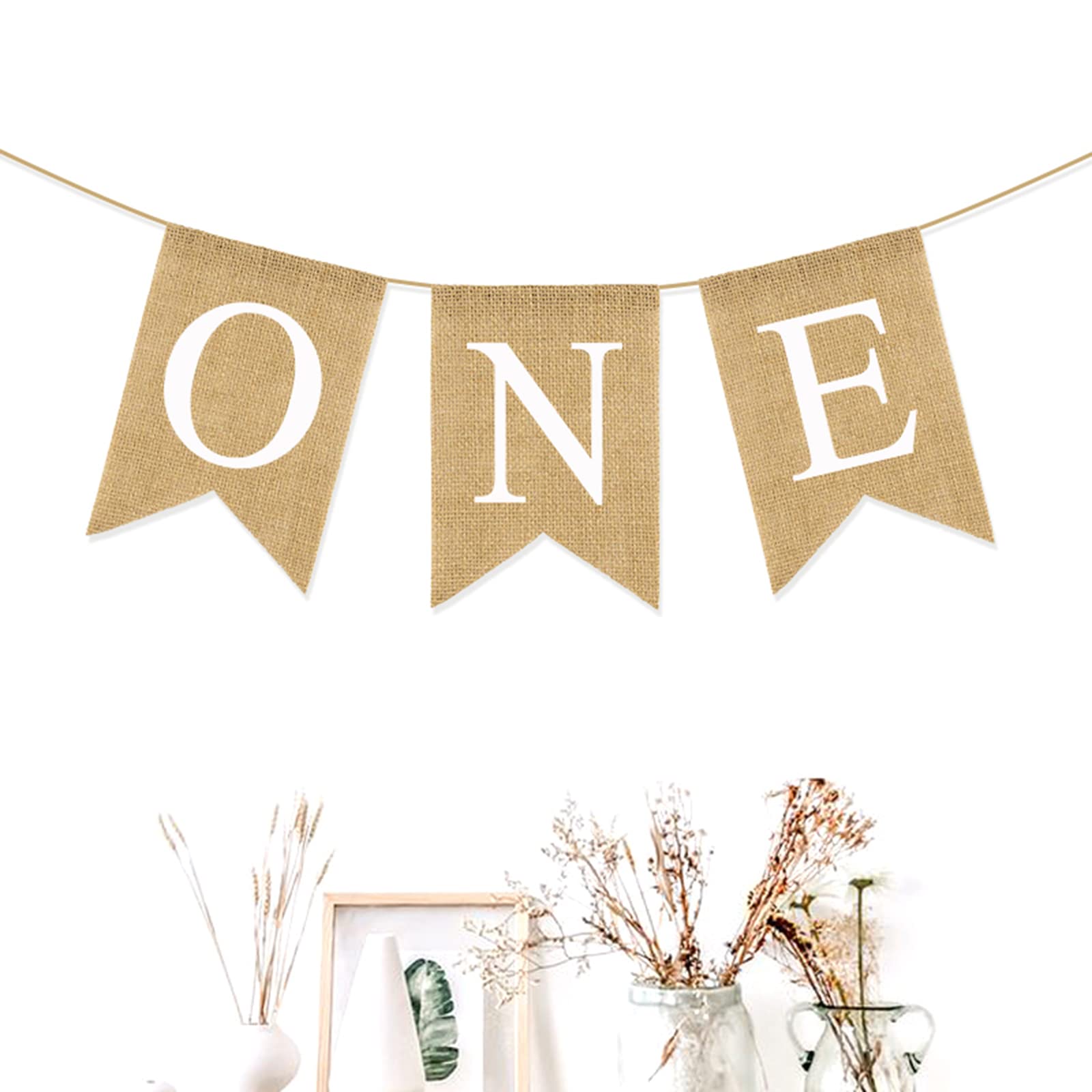 Rustic Nursery Banner for 1st Birthday Party Decor - Gender Neutral First Birthday High Chair Decoration | Perfect for Baby's First Birthday, Gender Reveal & Nursery Wall Decor