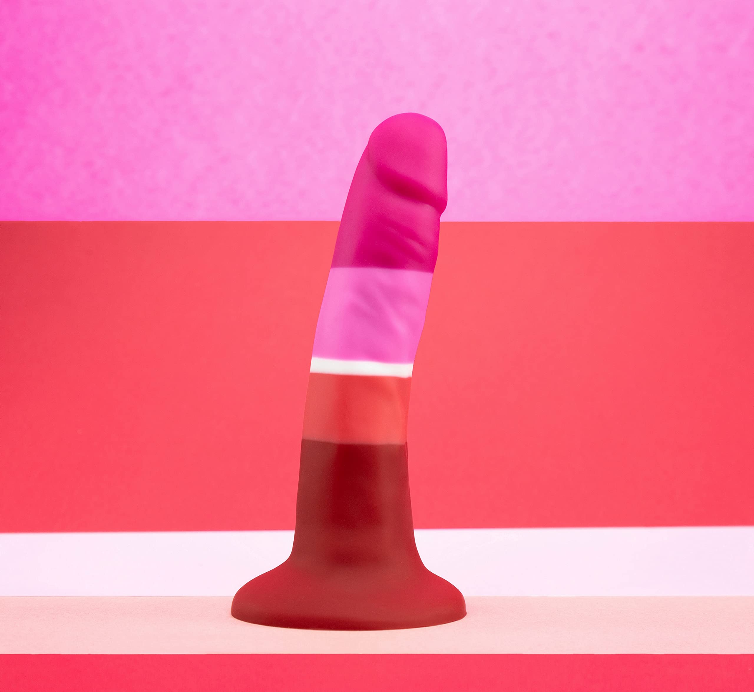 Blush Novelties Avant Pride P3 Platinum Silicone Dildo - 5.5 Inch G-Spot Stimulator with 1.25 Inch Ultrasilk Shaft - Suction Cup & Strap-On Ready - Body-Safe Adult Toy for Women, Men & Couples - Perfect for Pegging, Solo Play & Partnered Intimacy