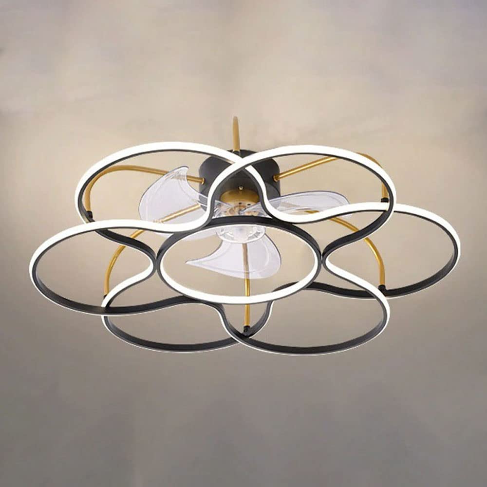 Ultra-Thin Silent Smart Ceiling Fan with LED Light - Dimmable Invisible Modern Ceiling Fan for Bedroom, Living Room, Indoor Ventilation | Perfect for Home, Office, and Quiet Spaces