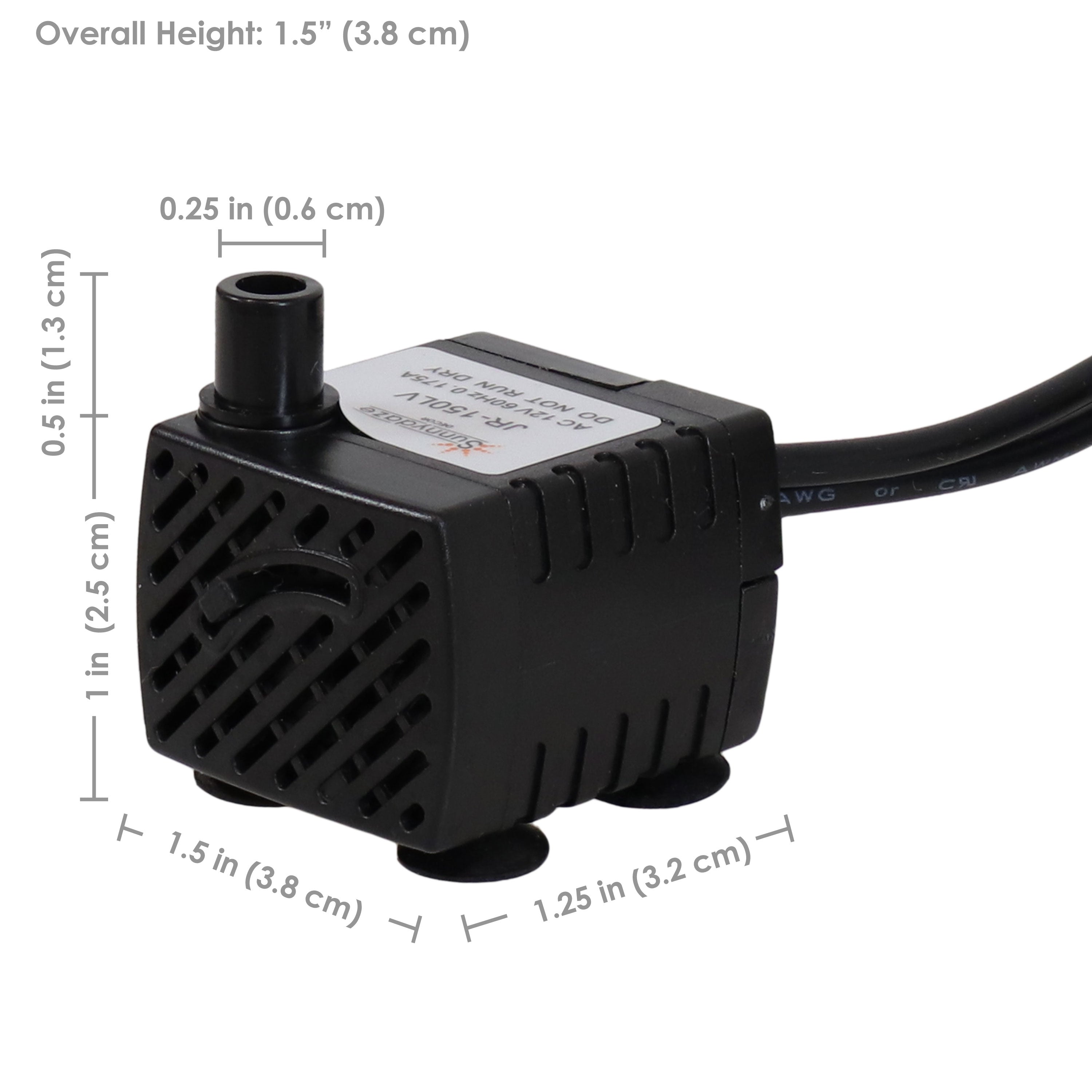 Sunnydaze 40 GPH Electric Submersible Water Pump with Multicolor LED Lights - Perfect for Aquariums, Fountains, Ponds & Indoor/Outdoor Water Features