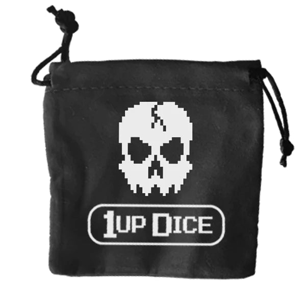 1UP Dice Polyhedral Set - Cackling Skull RPG Dice for Dungeons & Dragons, Pathfinder & Tabletop Gaming - 7-Piece Polyhedral Dice Set with D4, D6, D8, D10, D12, D20 & Percentile Die - Perfect for D&D Campaigns, Board Games & Gift Giving
